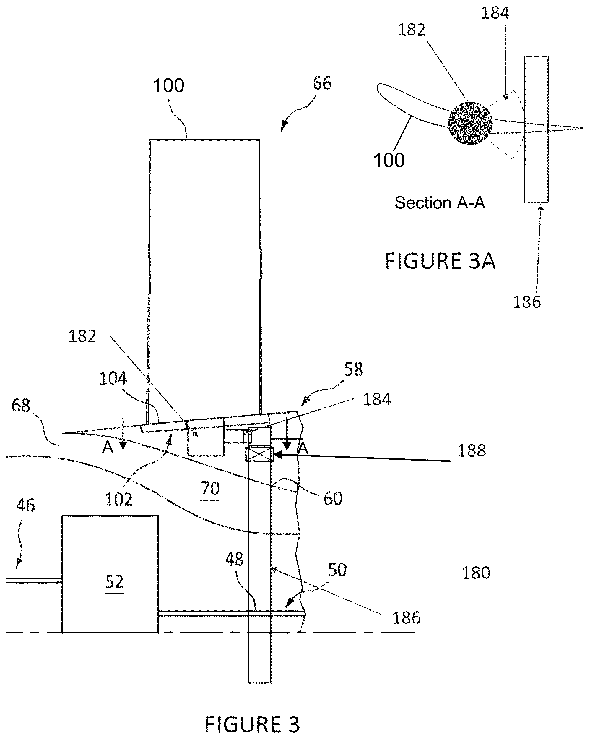 Patent US12492711 Figure 3 – Open rotor with fixed guide vane/stator