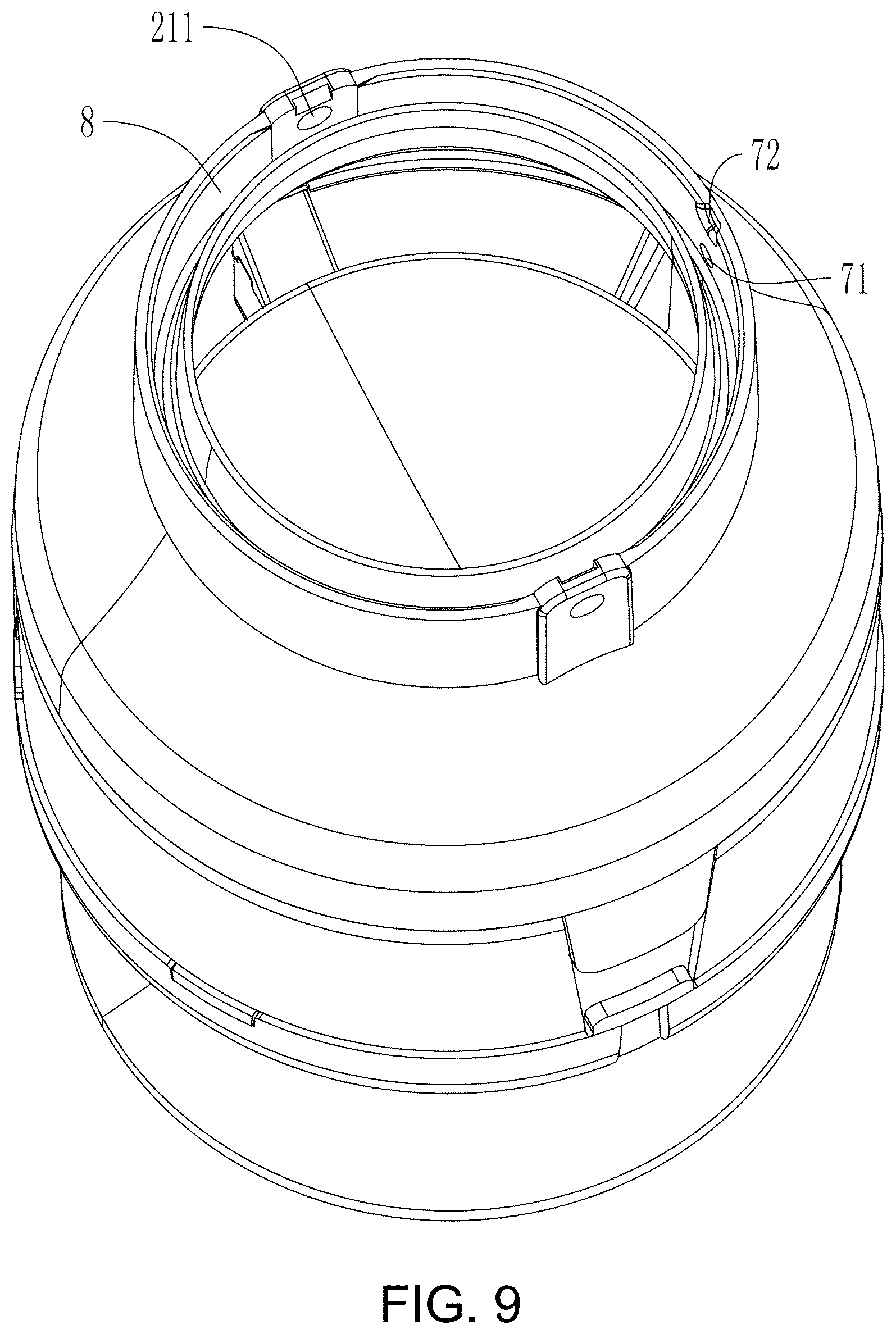 Patent US12492712 Figure 9 – Waist hanging fan