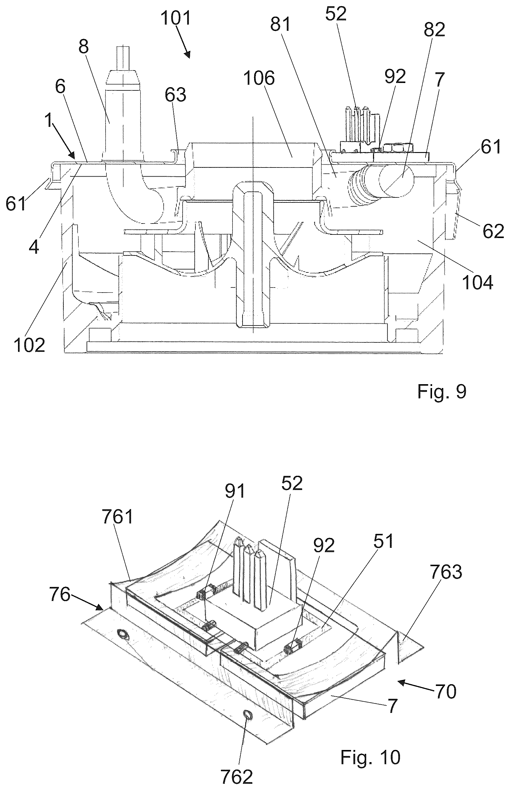 Patent US12492713 Figure 5 – Pump cover for a household appliance