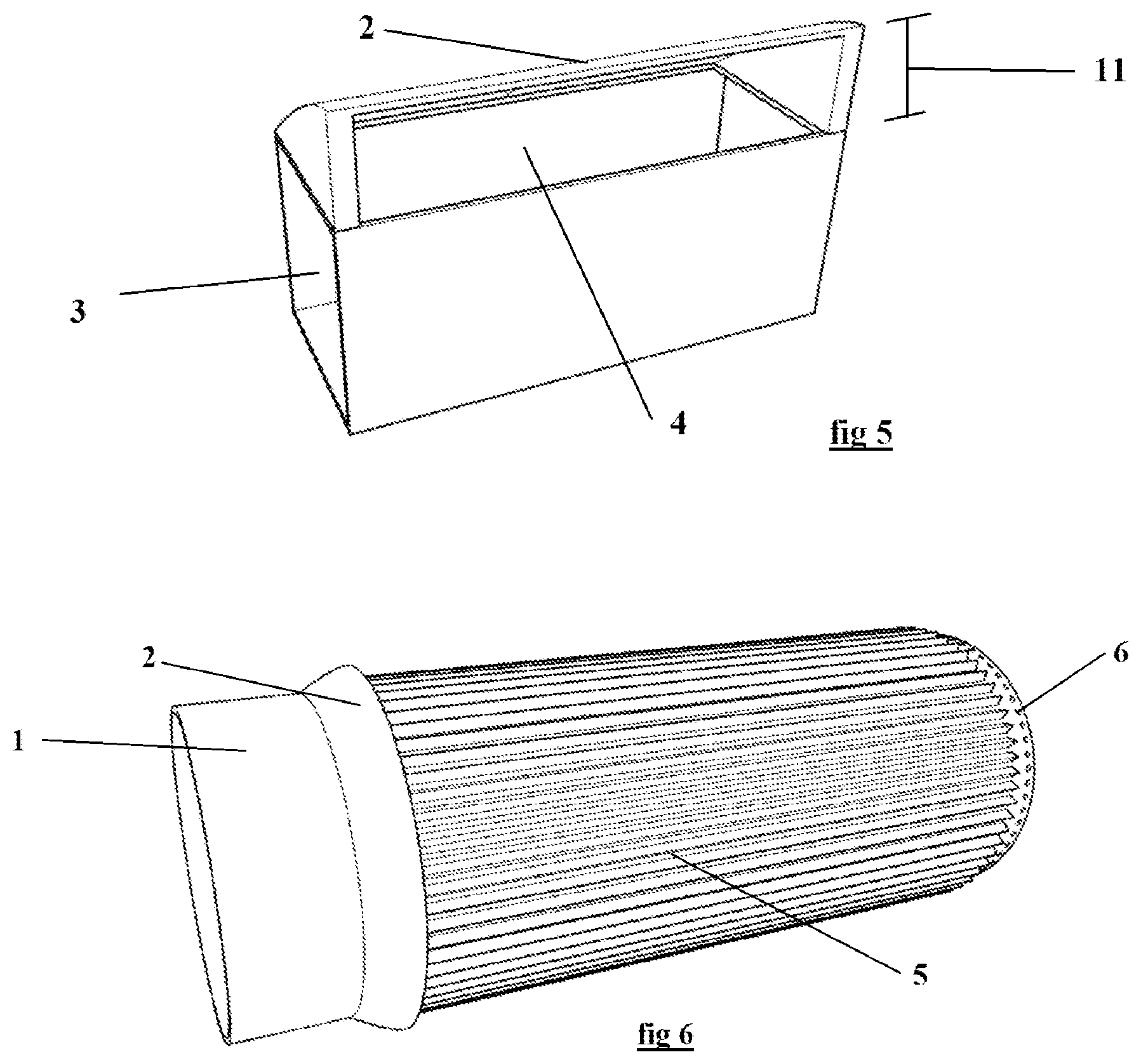 Patent US12492717 Figure 3 – Device to reduce turbulent flow skin friction using carbon dioxide, riblets, and suction holes