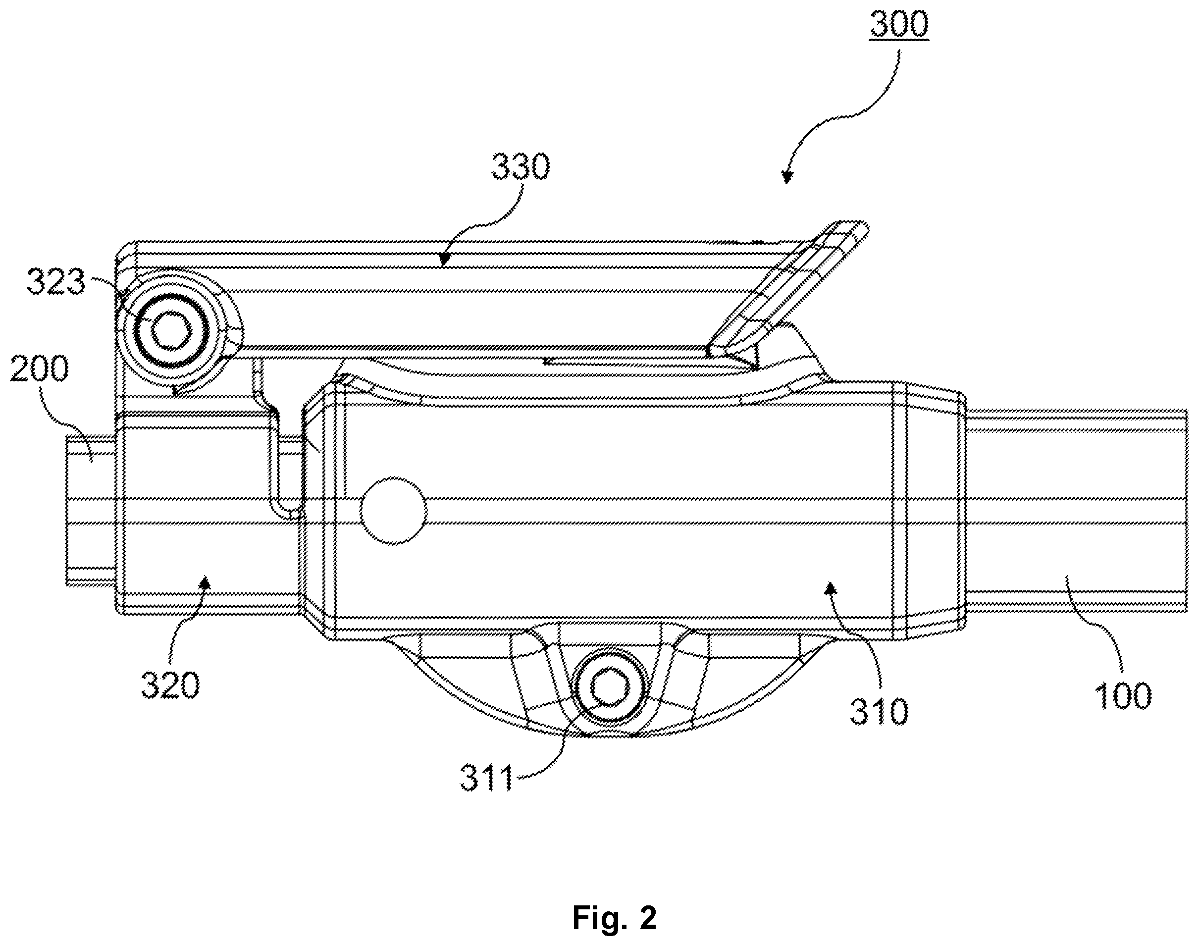 Patent US12492720 Figure 2 – Extending pole clamping device