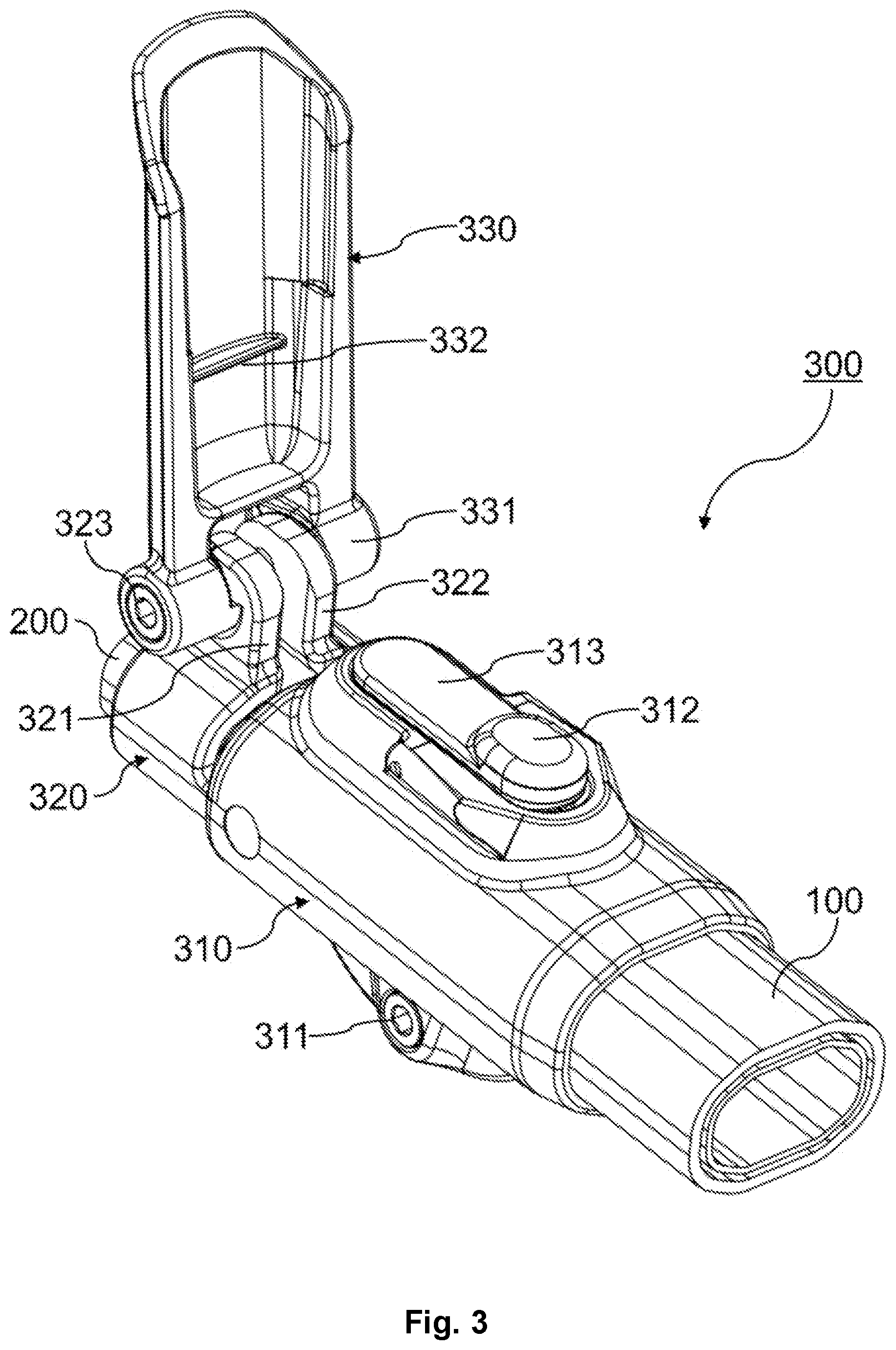 Patent US12492720 Figure 3 – Extending pole clamping device