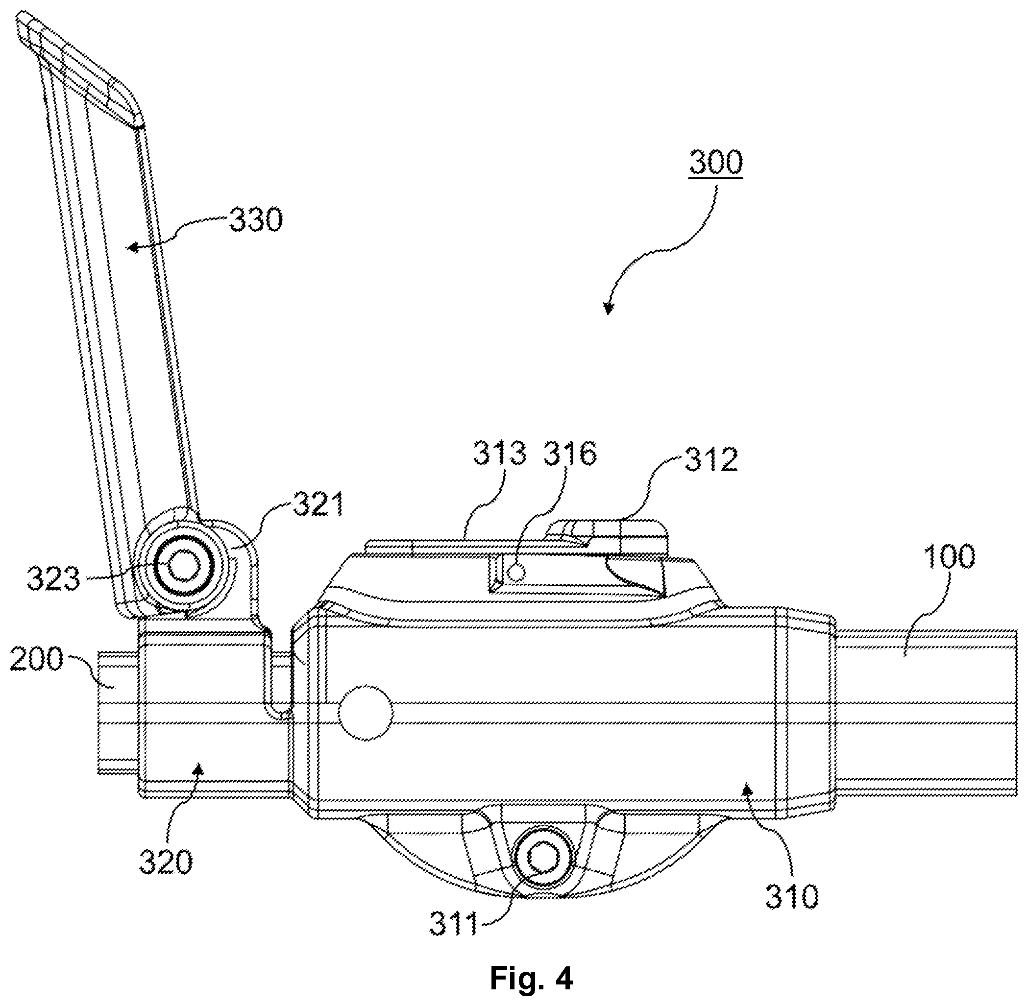 Patent US12492720 Figure 4 – Extending pole clamping device