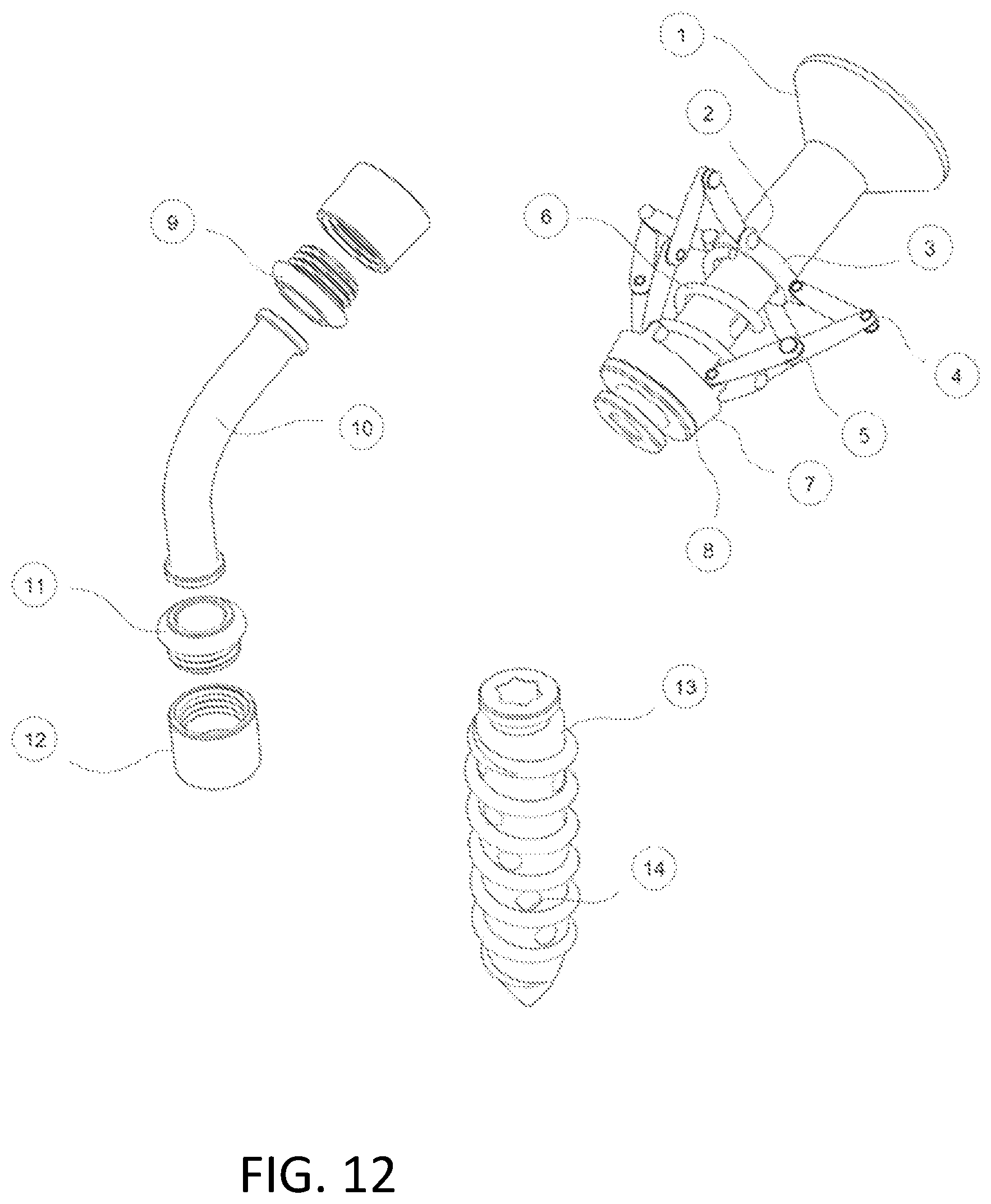 Patent US12492721 Figure 8 – Leveling fastener with expandable rivet