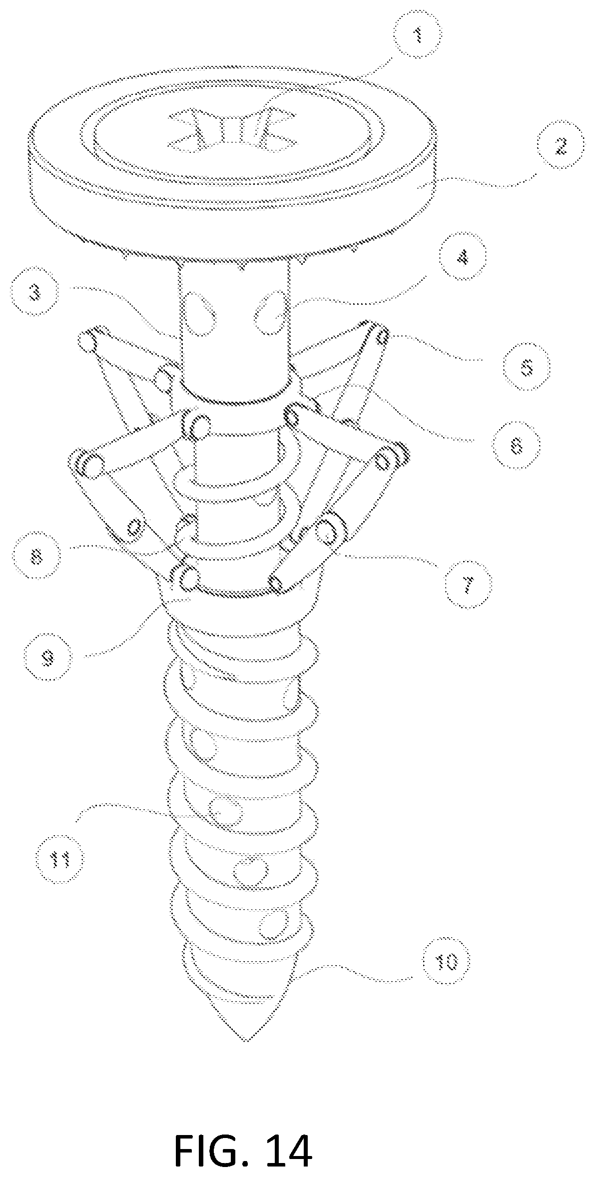 Patent US12492721 Figure 10 – Leveling fastener with expandable rivet