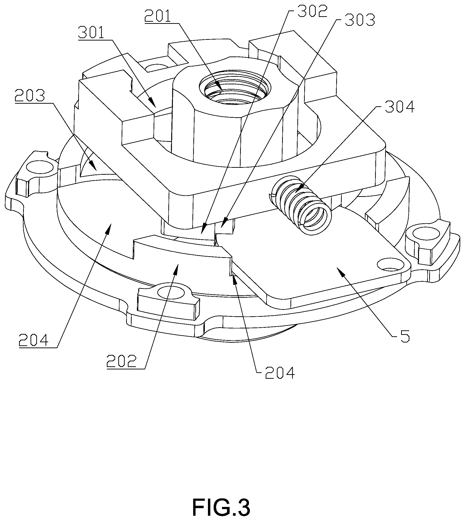 Patent US12492723 Figure 3 – Anti-theft nut