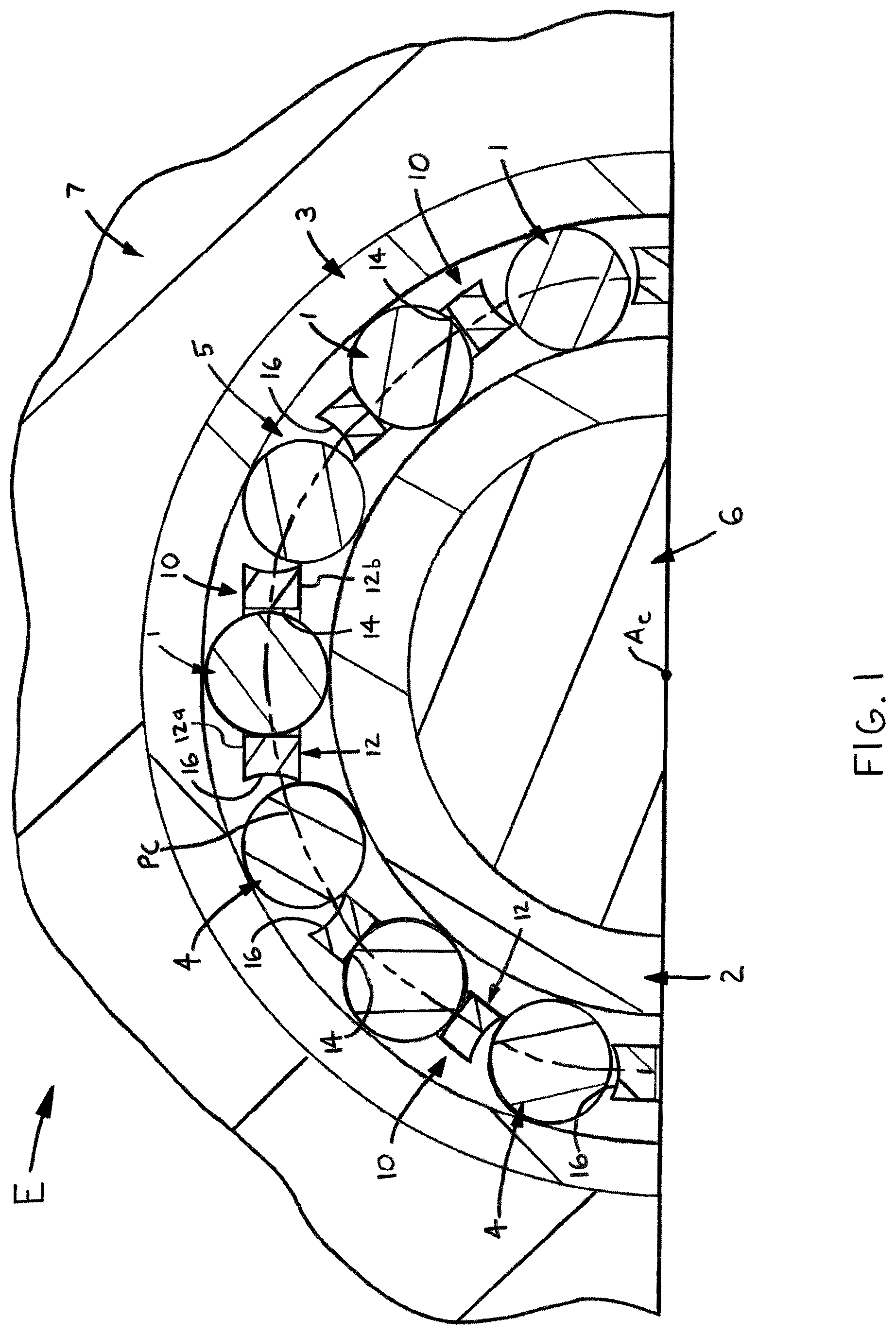 Patent US12492727 Figure 1 – Low wear toroid separator for ball bearings