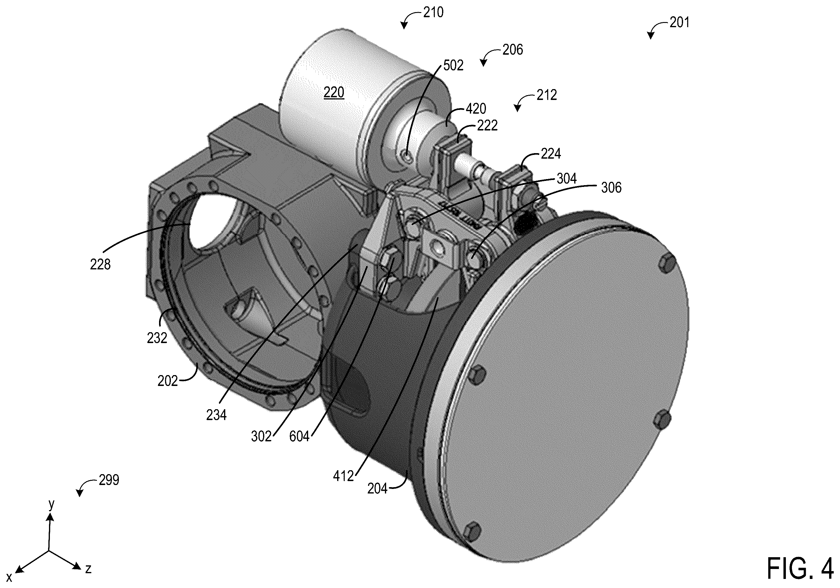 Patent US12492729 Figure 4 – Anti-vibration support for an external spring applied hydraulic release brake assembly