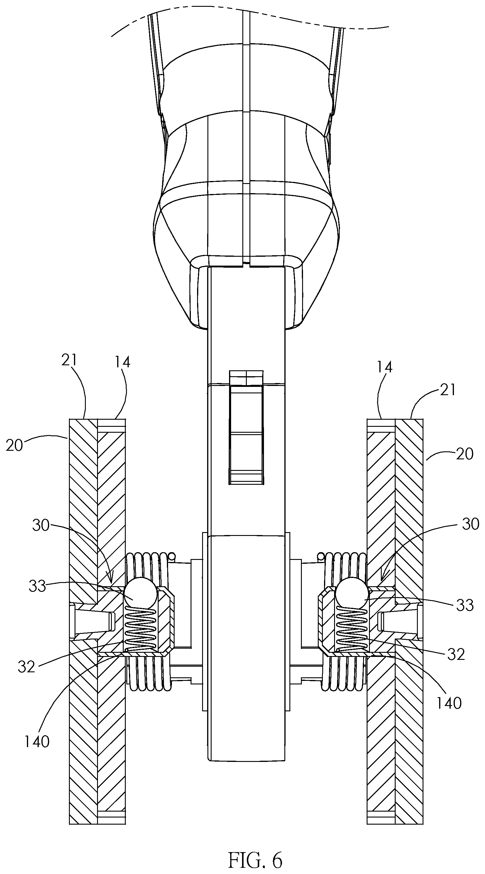 Patent US12492730 Figure 5 – Disc brake piston retraction tool with backing plate expansion structure
