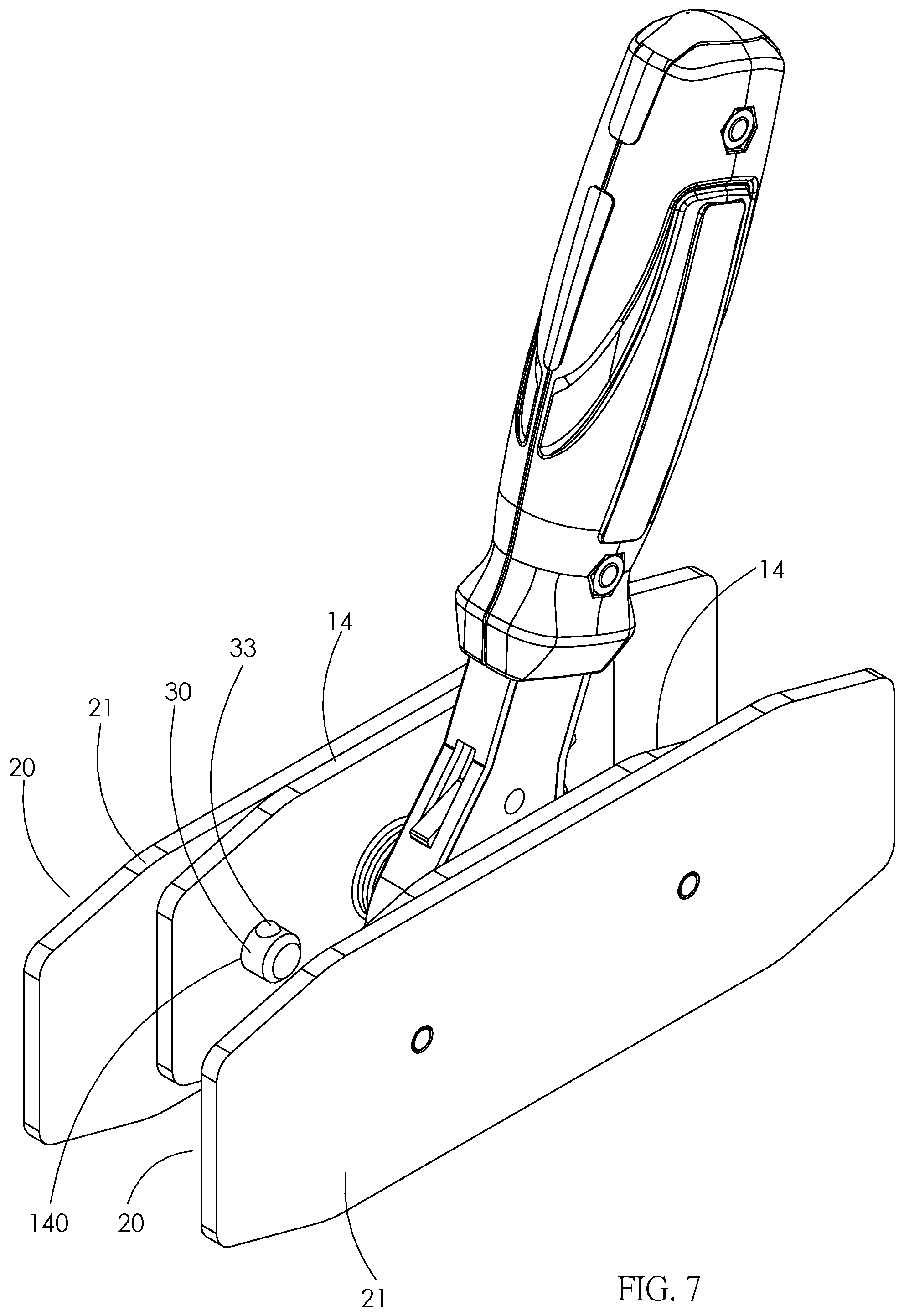 Patent US12492730 Figure 6 – Disc brake piston retraction tool with backing plate expansion structure