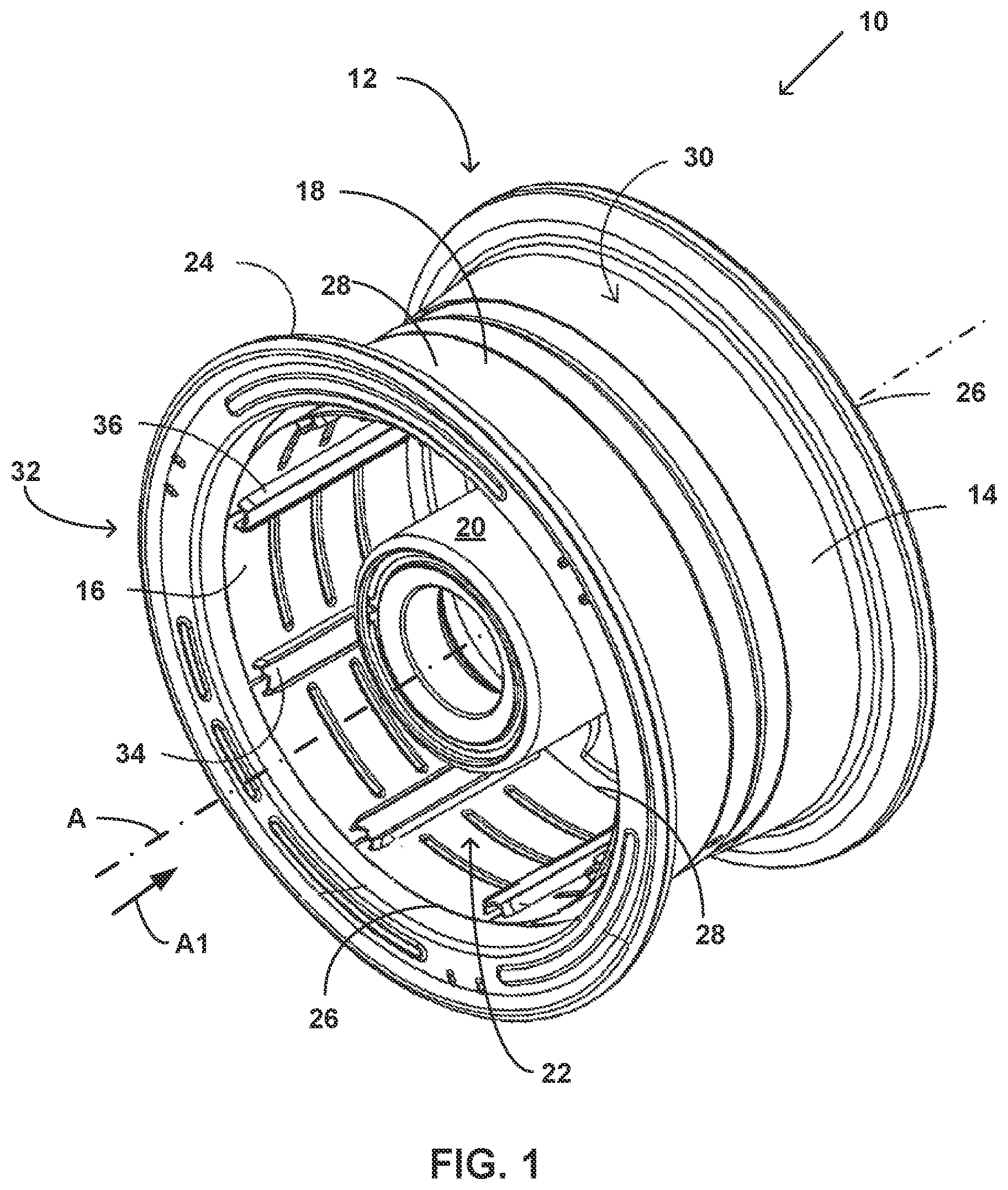 Patent US12492731 Figure 1 – Multiple stiffness brake assembly