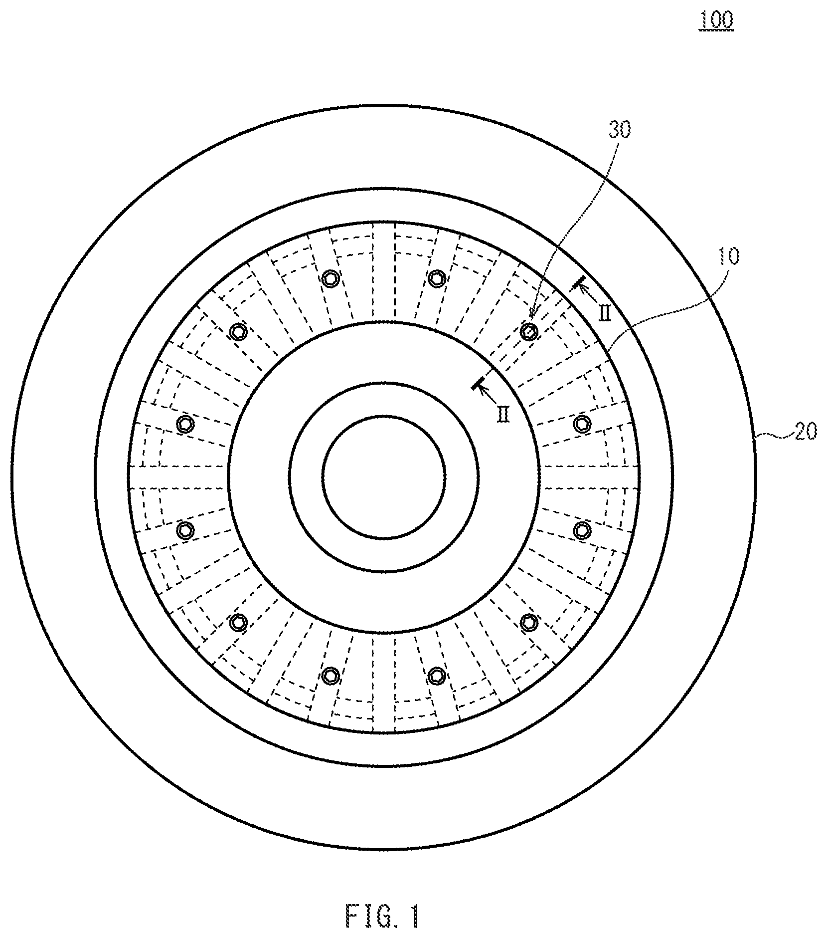 Patent US12492732 Figure 1 – Attachment structure of brake disk for railway vehicle, and brake disk unit using same