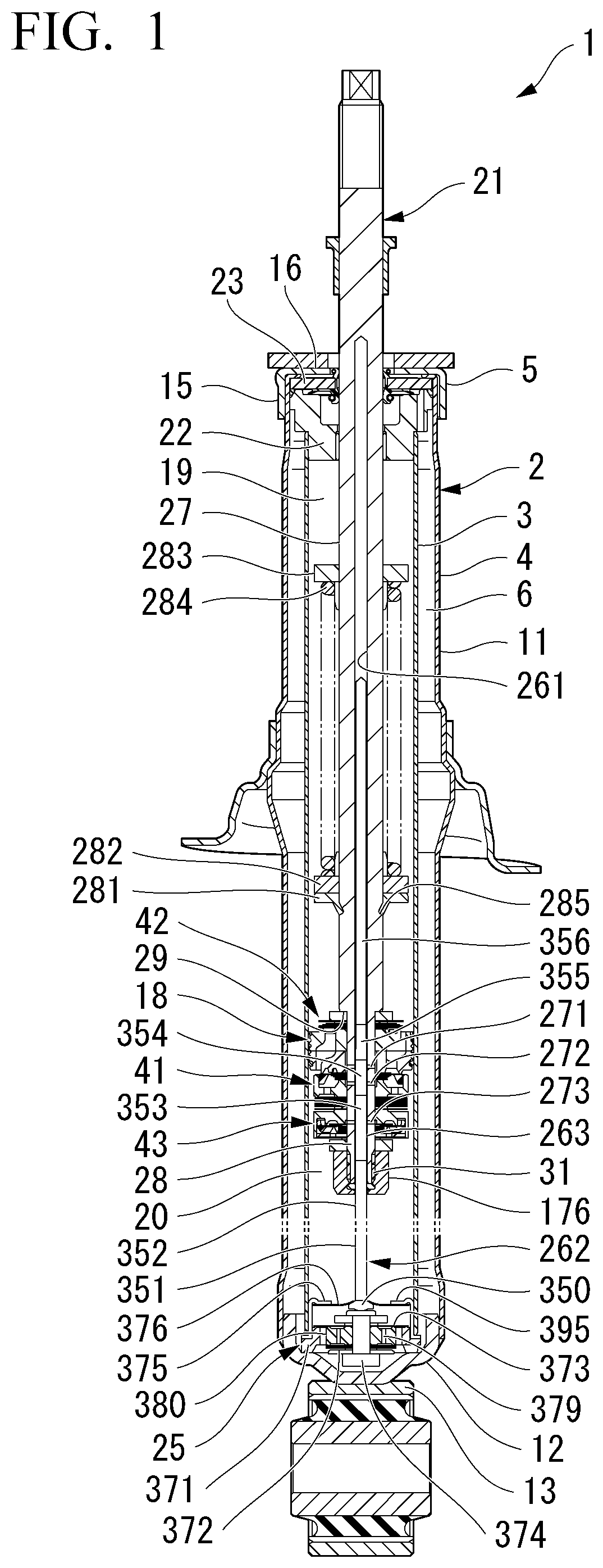 Patent US12492736 Figure 1 – Shock absorber