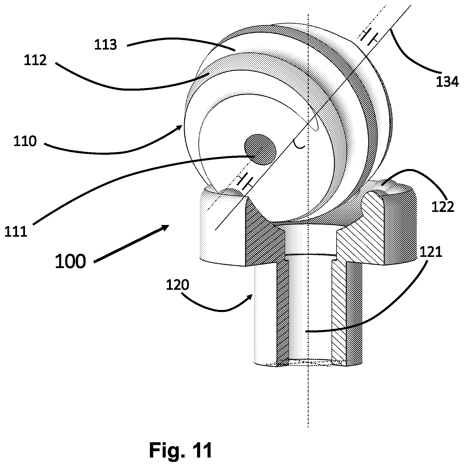 Patent US12492738 Figure 7 – Rotational motion transmission mechanism for non-parallel axes