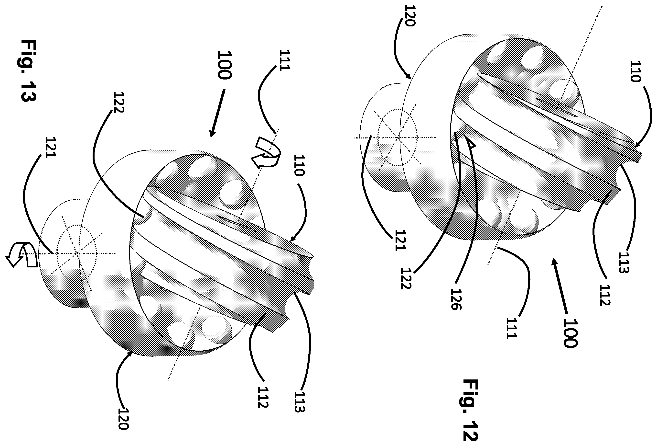 Patent US12492738 Figure 8 – Rotational motion transmission mechanism for non-parallel axes