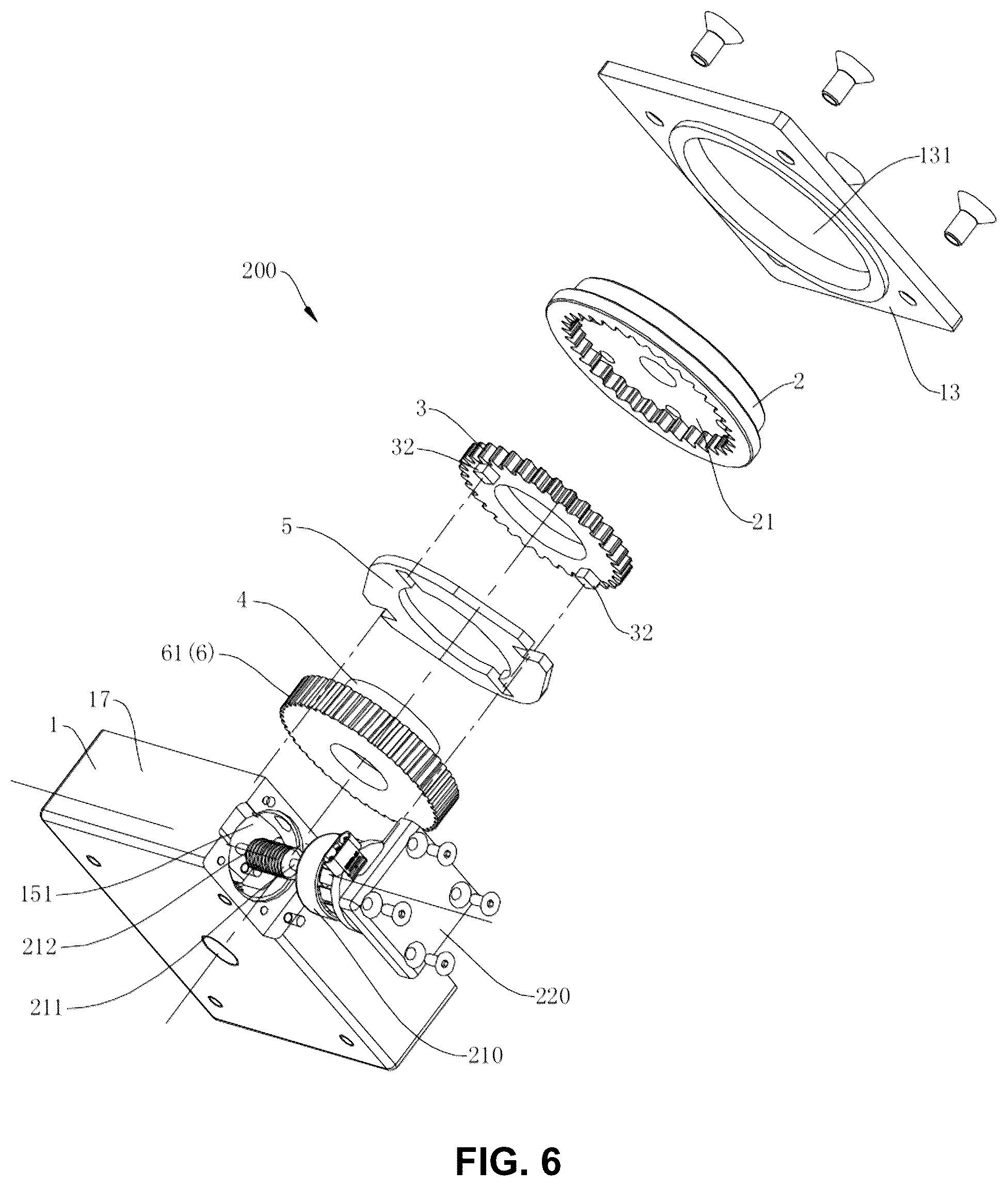Patent US12492740 Figure 6 – Speed reducer, joint assembly and electric pendulum