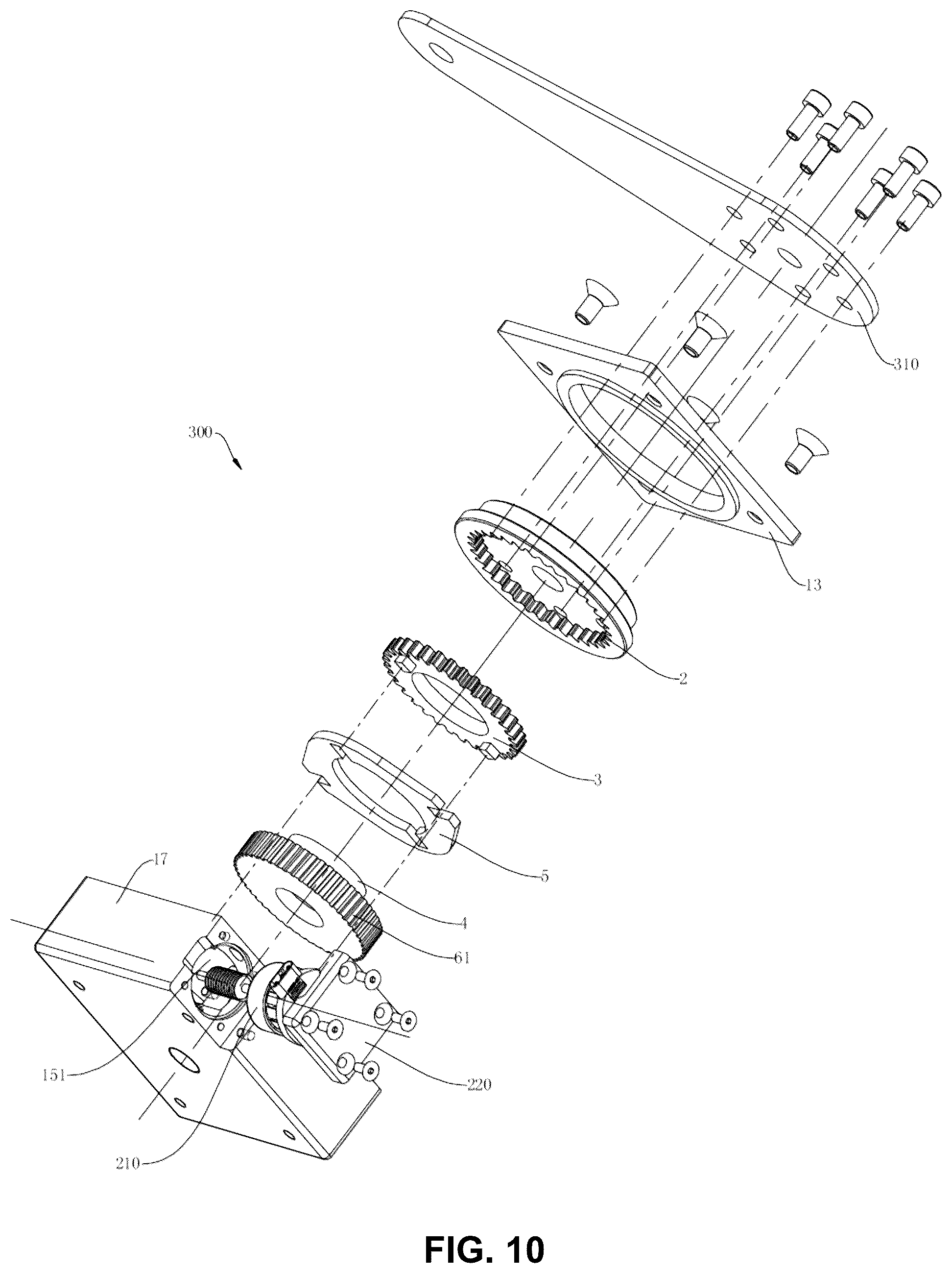 Patent US12492740 Figure 10 – Speed reducer, joint assembly and electric pendulum