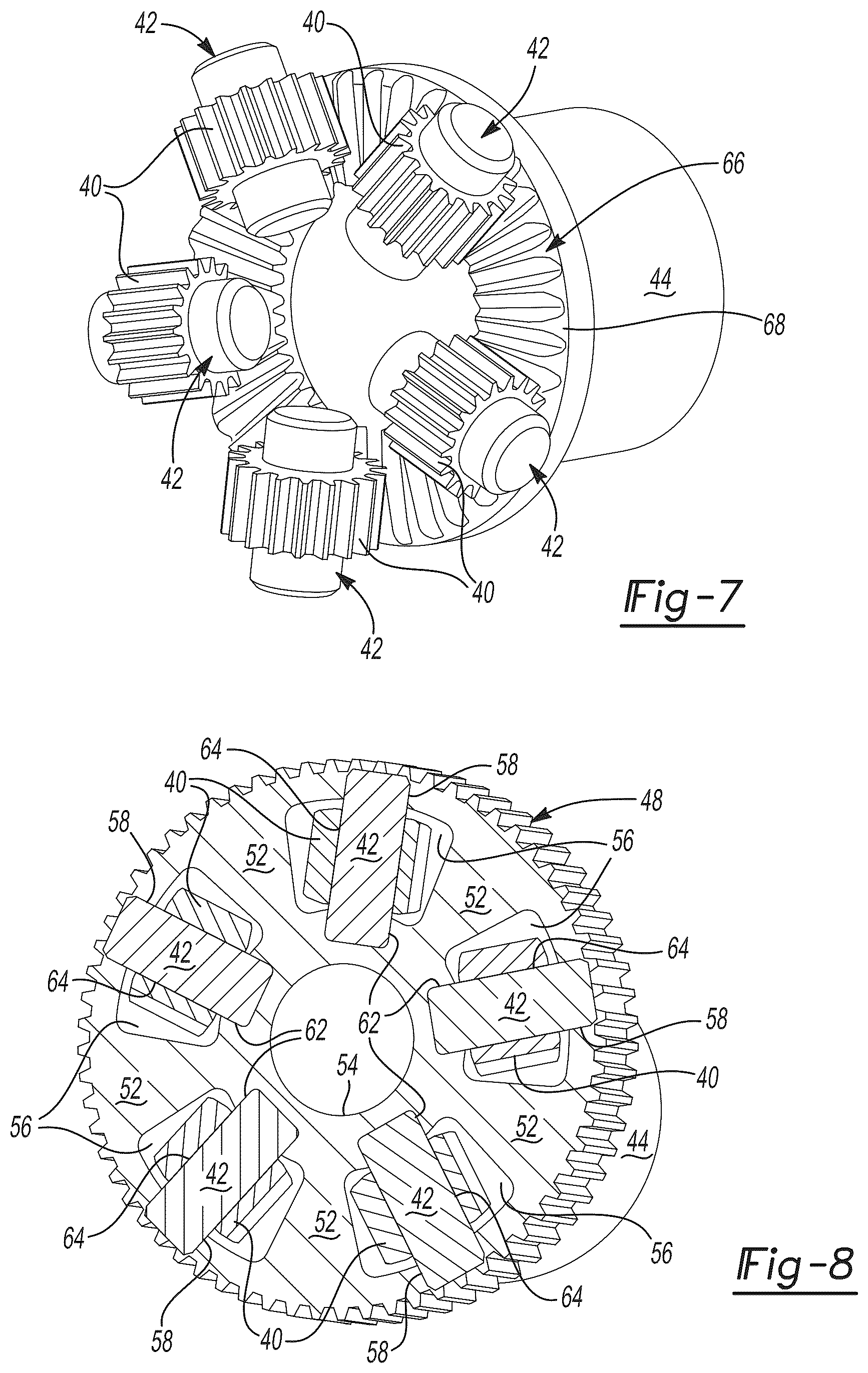 Patent US12492742 Figure 4 – Differentials with face gears for electrical drive systems