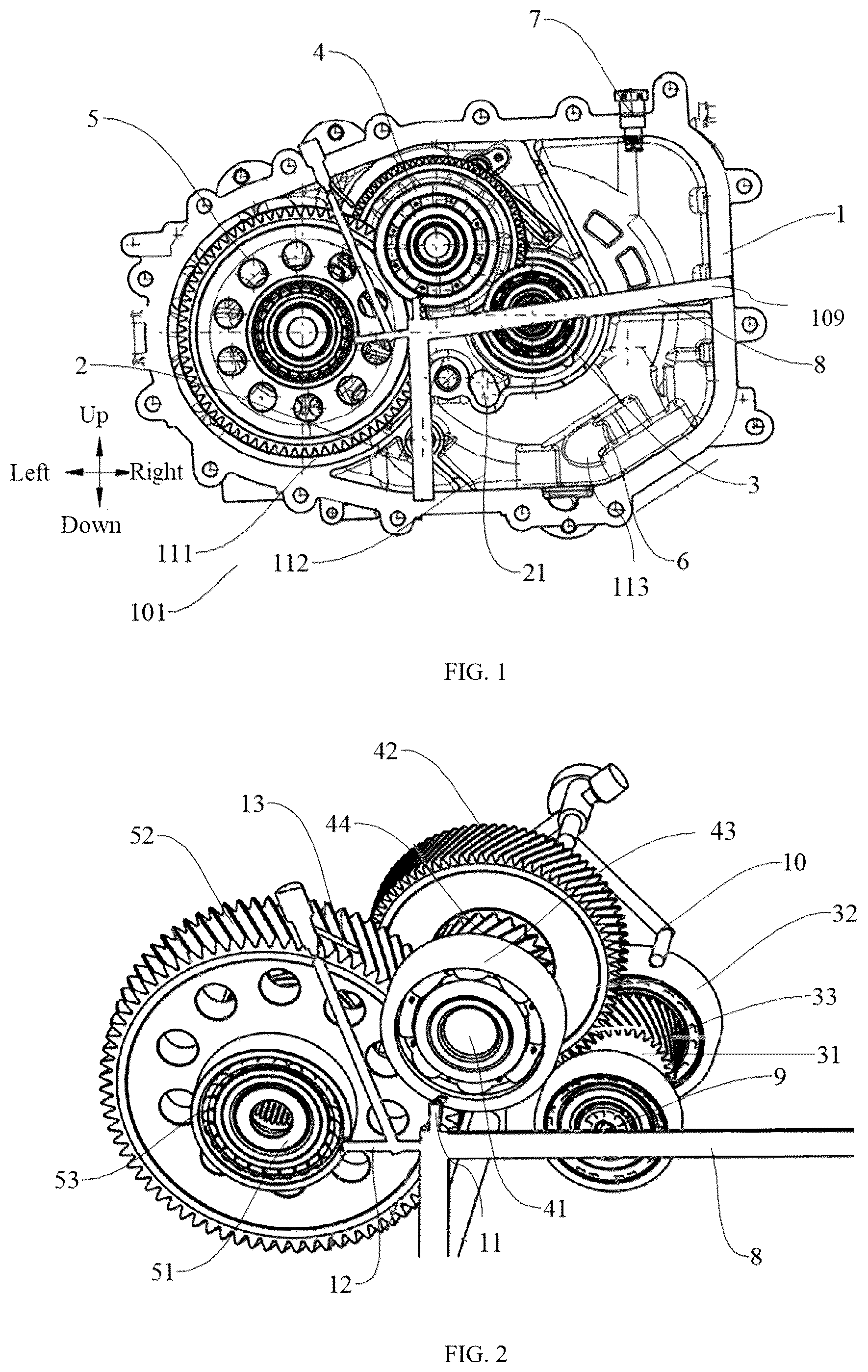 Patent US12492745 Figure 1 – Speed reducer, powertrain, and vehicle