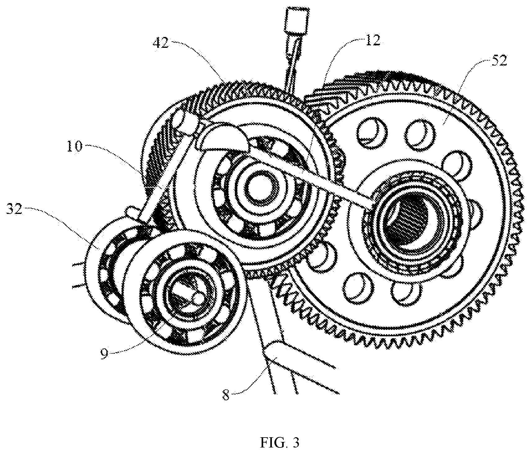 Patent US12492745 Figure 2 – Speed reducer, powertrain, and vehicle