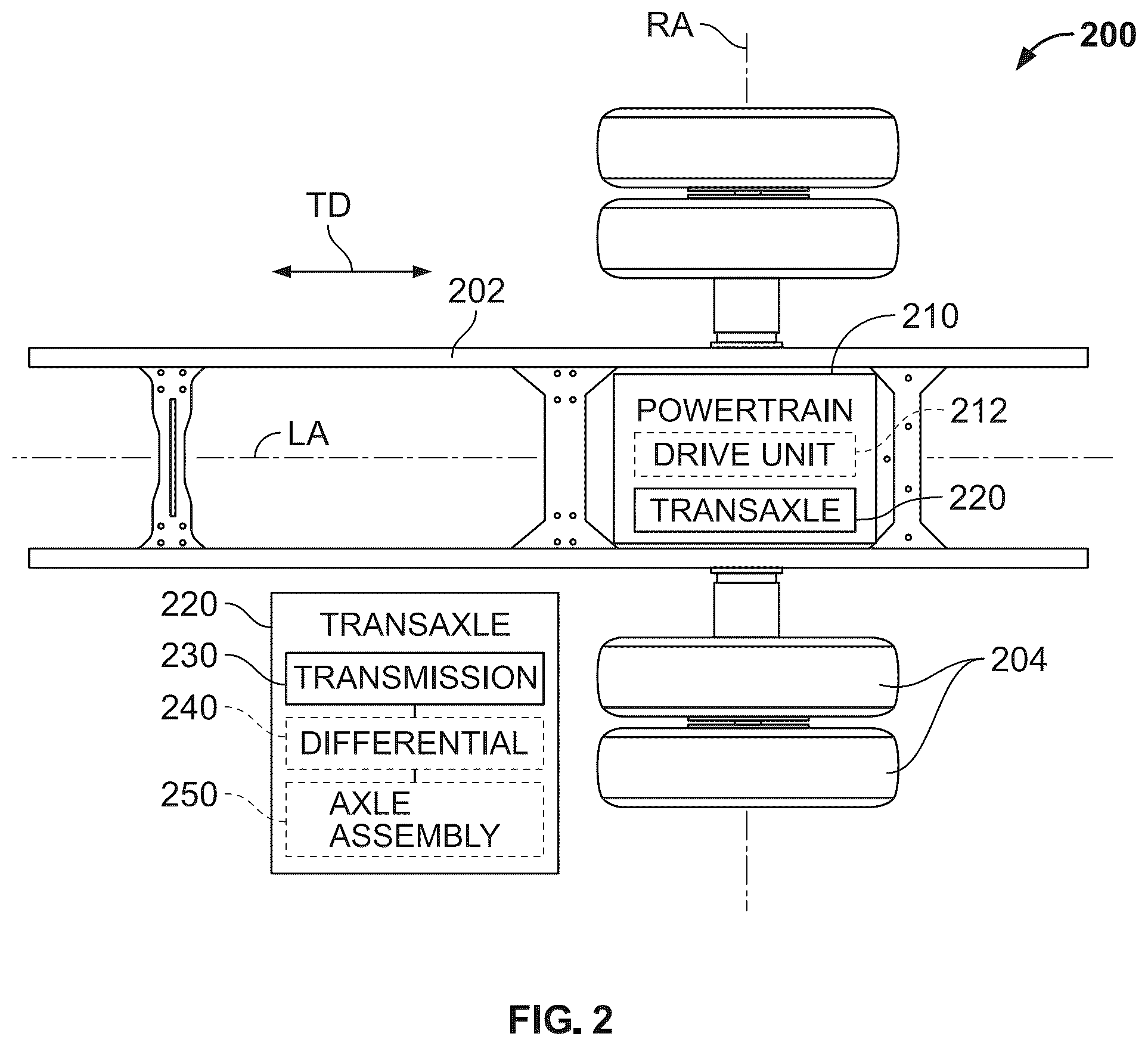 Patent US12492746 Figure 2 – Control systems to dampen output shaft oscillations, vehicles and transmissions incorporating the same, and methods therefor