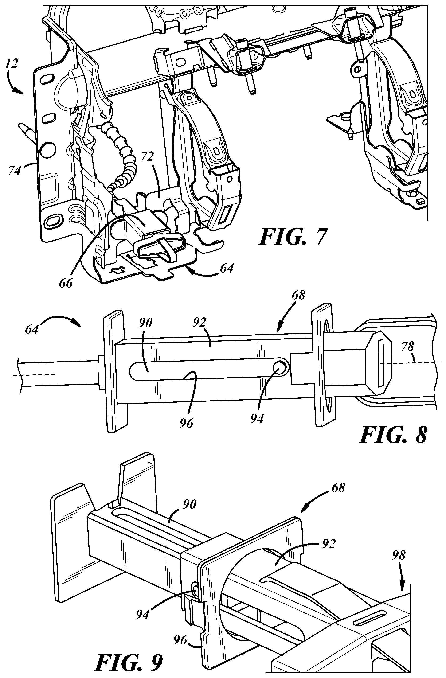 Patent US12492747 Figure 4 – Park release mechanism with deployable handle and indicator