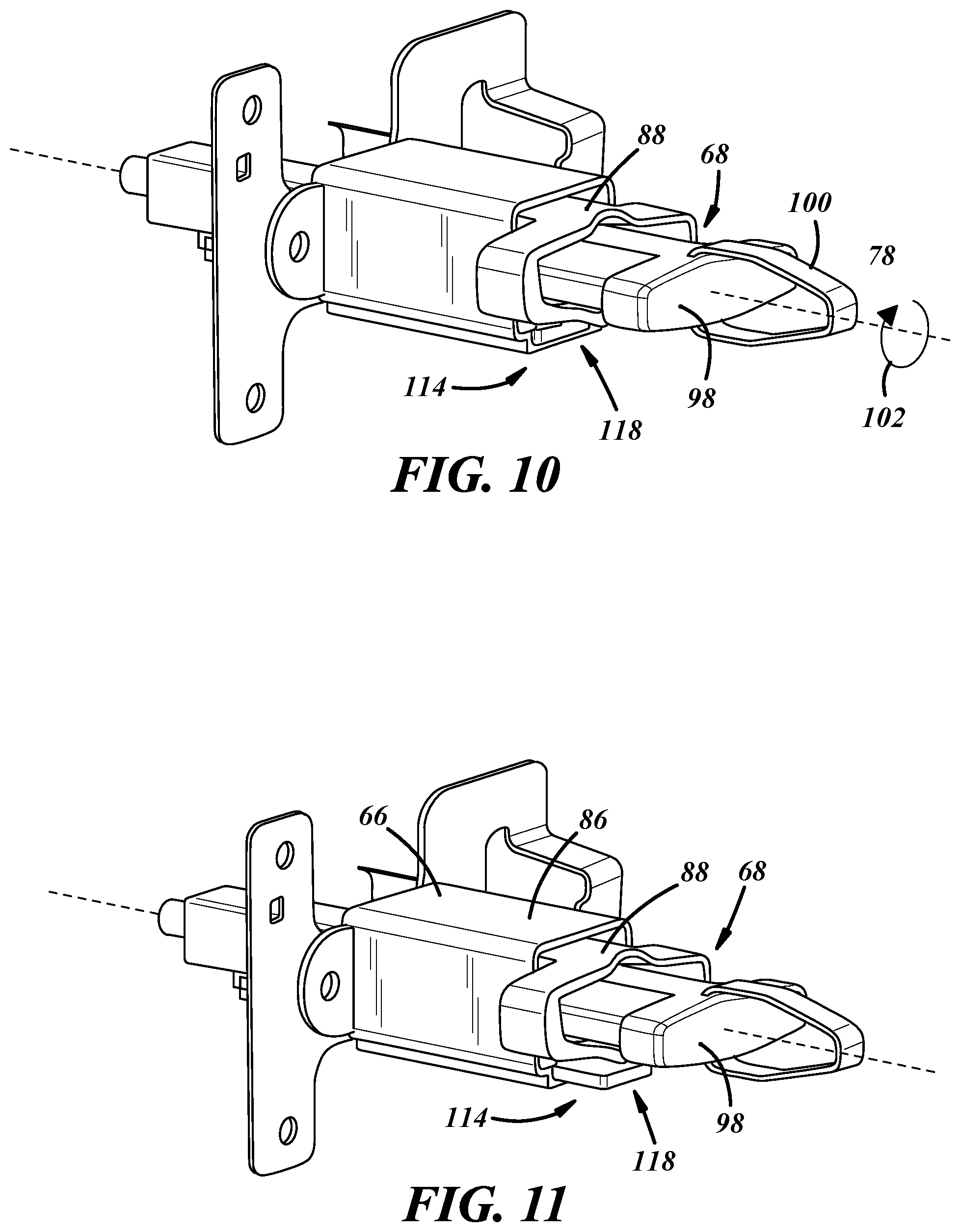 Patent US12492747 Figure 5 – Park release mechanism with deployable handle and indicator