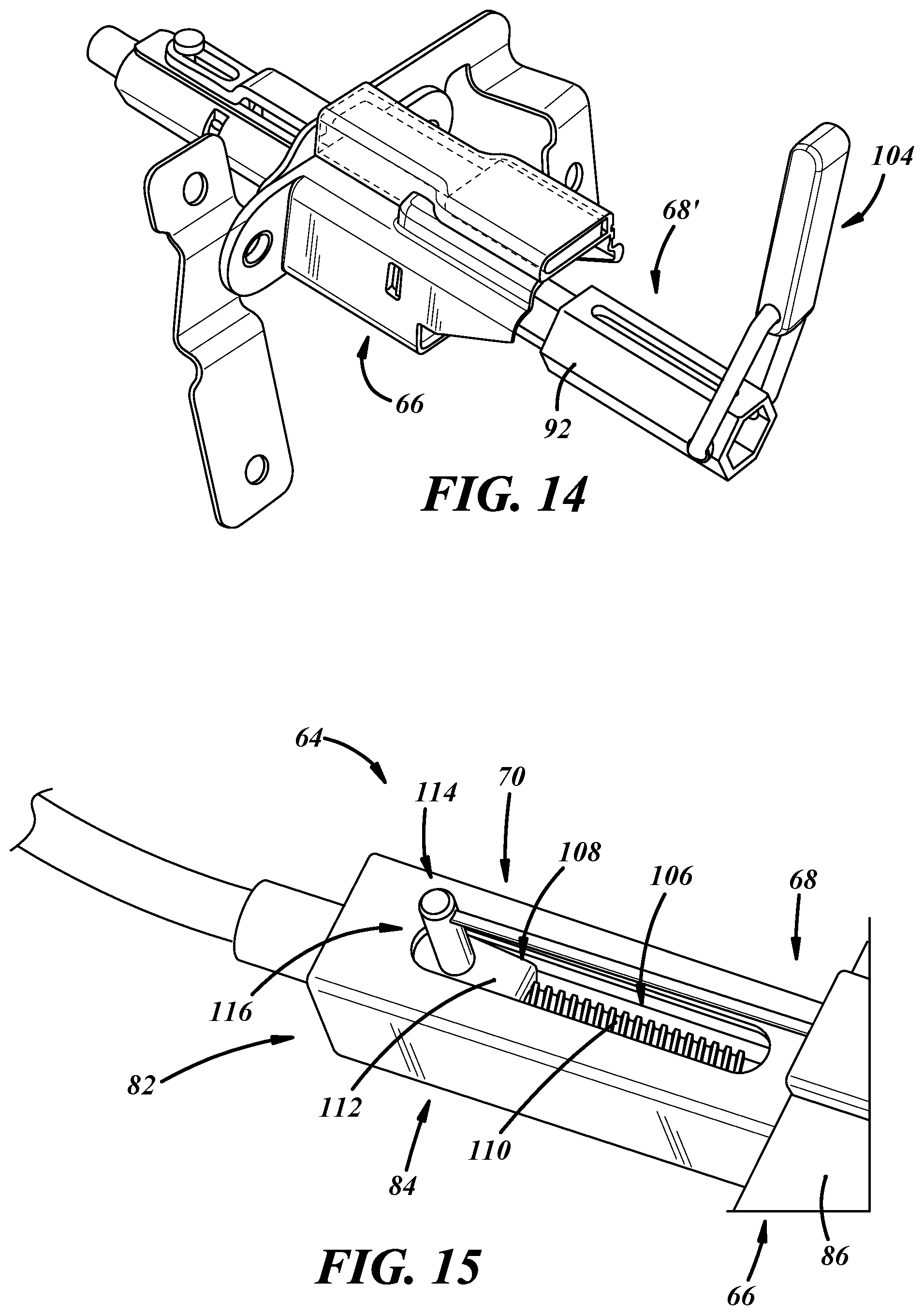 Patent US12492747 Figure 7 – Park release mechanism with deployable handle and indicator
