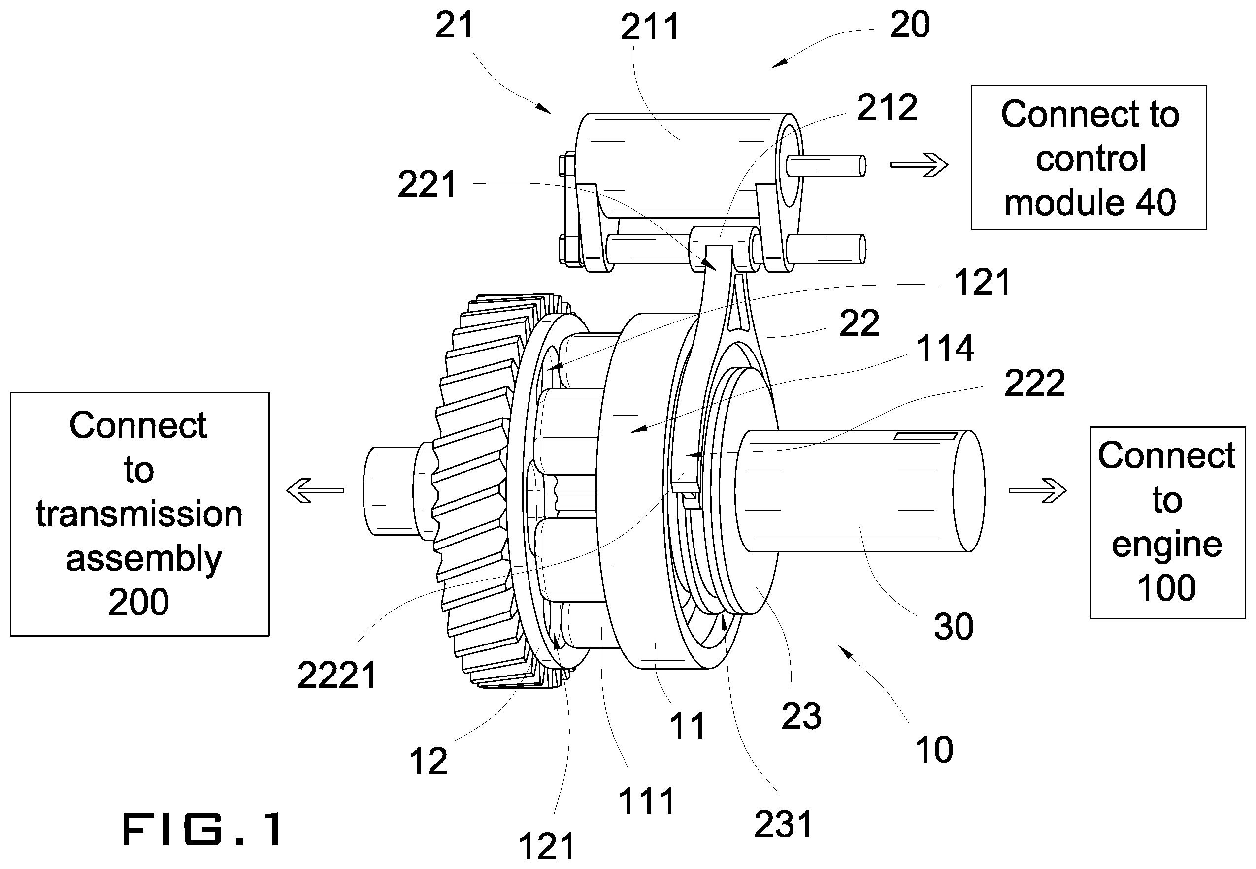 Patent US12492748 — Gear shifting assembly with solenoid actuation arrangement — Figure 1
