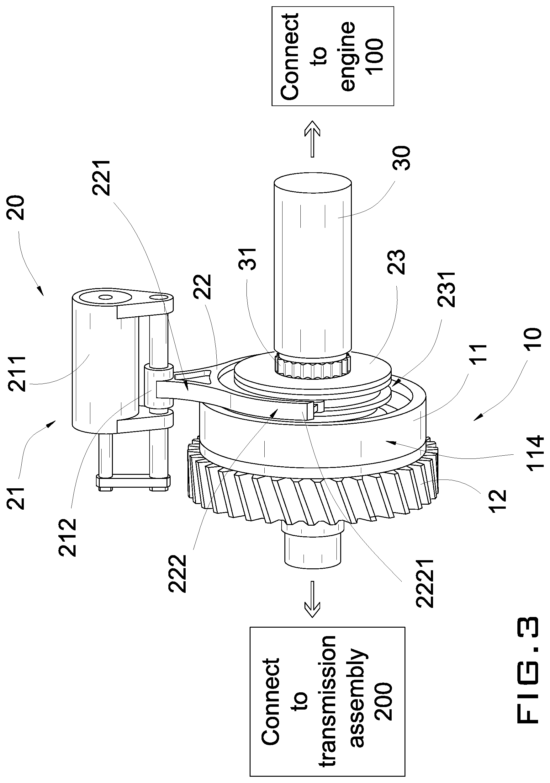 Patent US12492748 Figure 3 – Gear shifting assembly with solenoid actuation arrangement