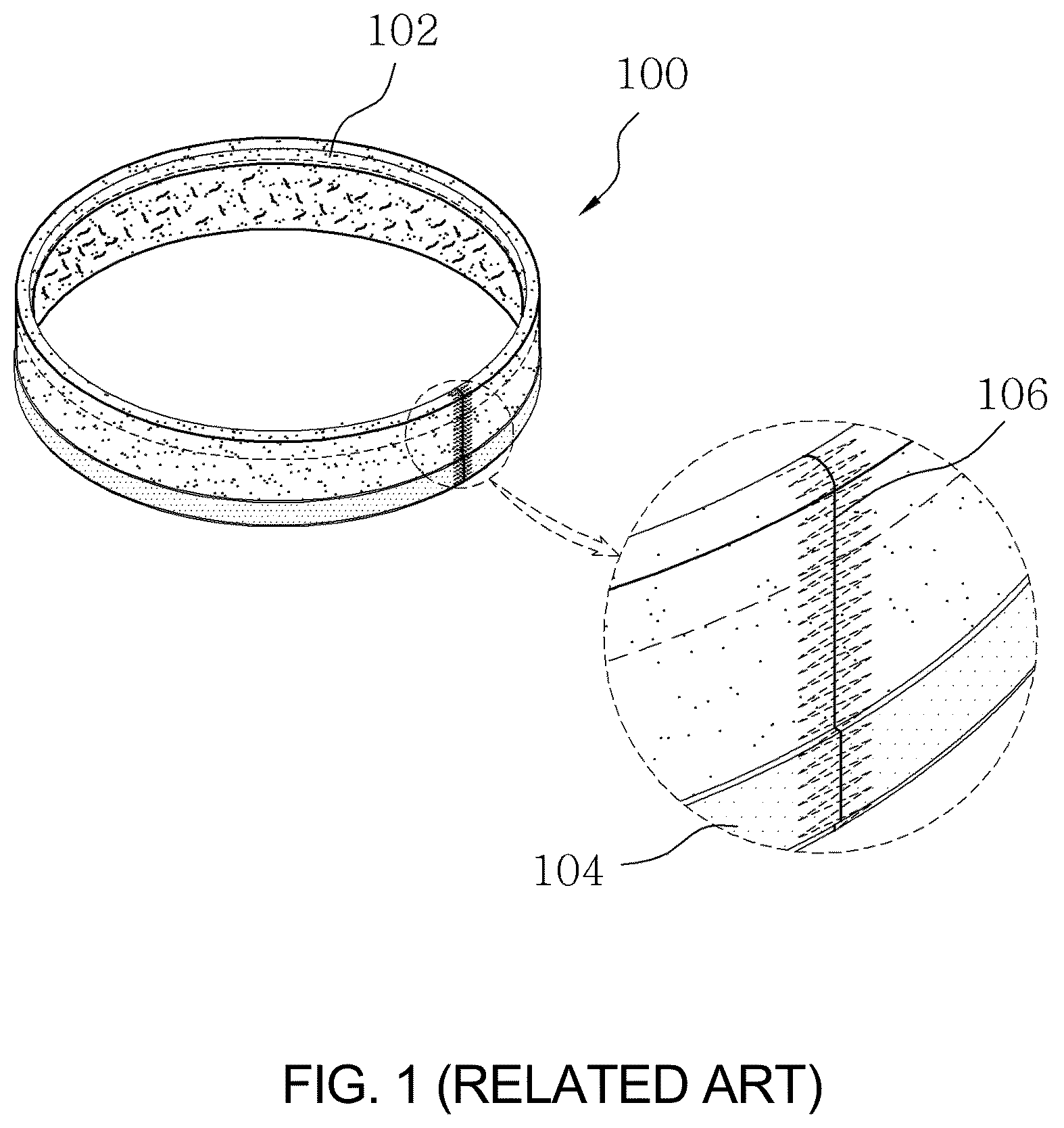 Patent US12492751 Figure 1 – Drum sealing gasket for washing and drying machine