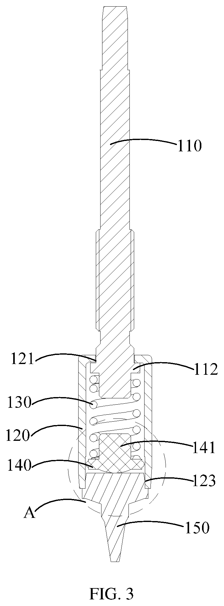 Patent US12492754 Figure 3 – Valve needle assembly, electronic expansion valve and refrigeration device