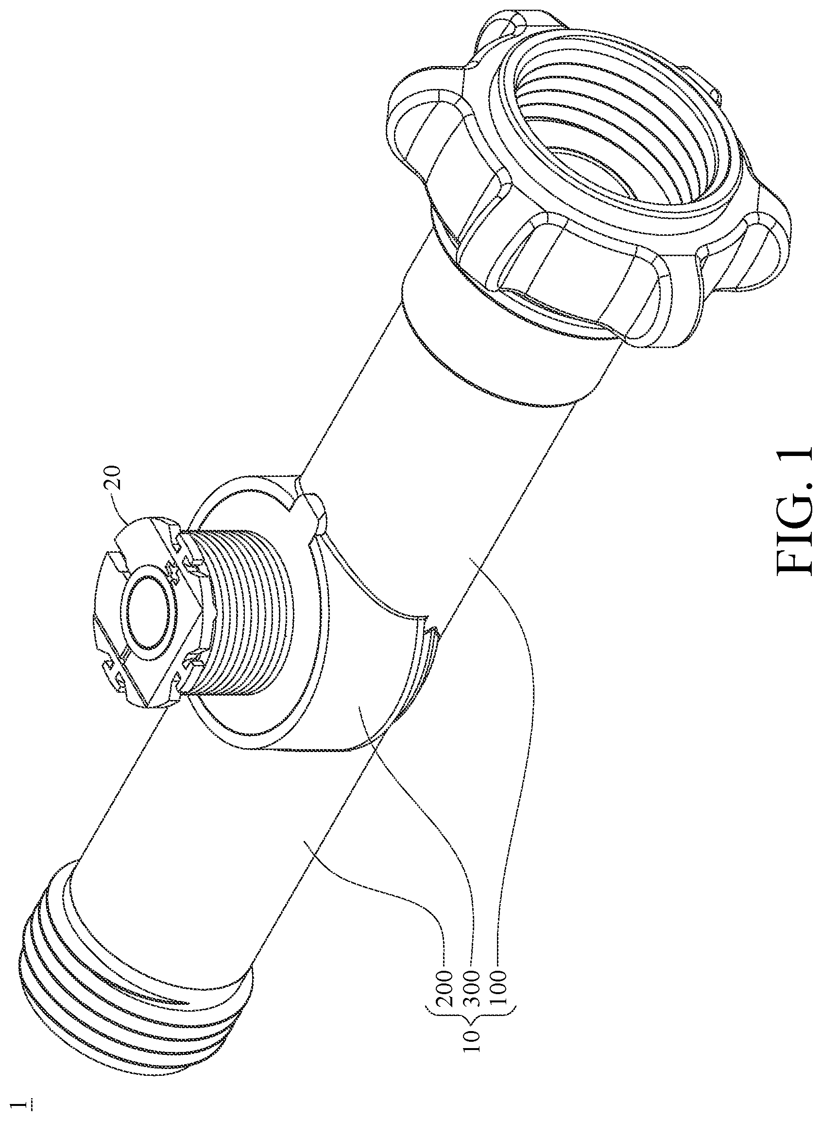 Patent US12492758 Figure 1 – Anti-blockage pipeline structure with valve
