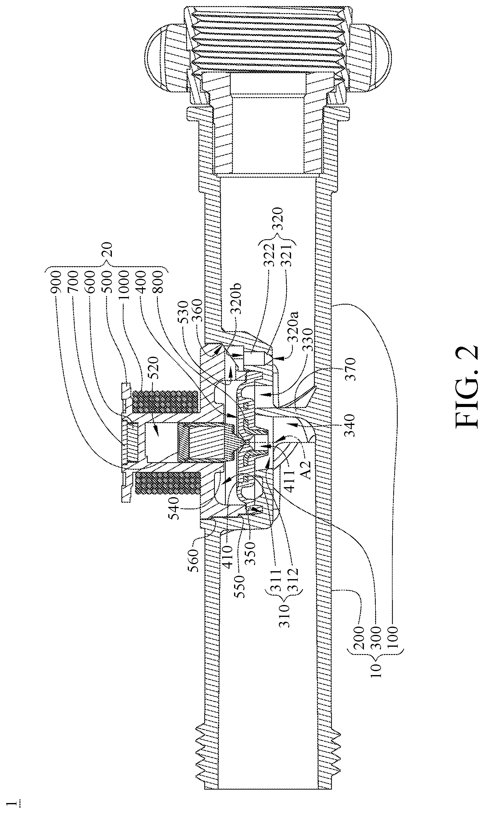 Patent US12492758 Figure 2 – Anti-blockage pipeline structure with valve