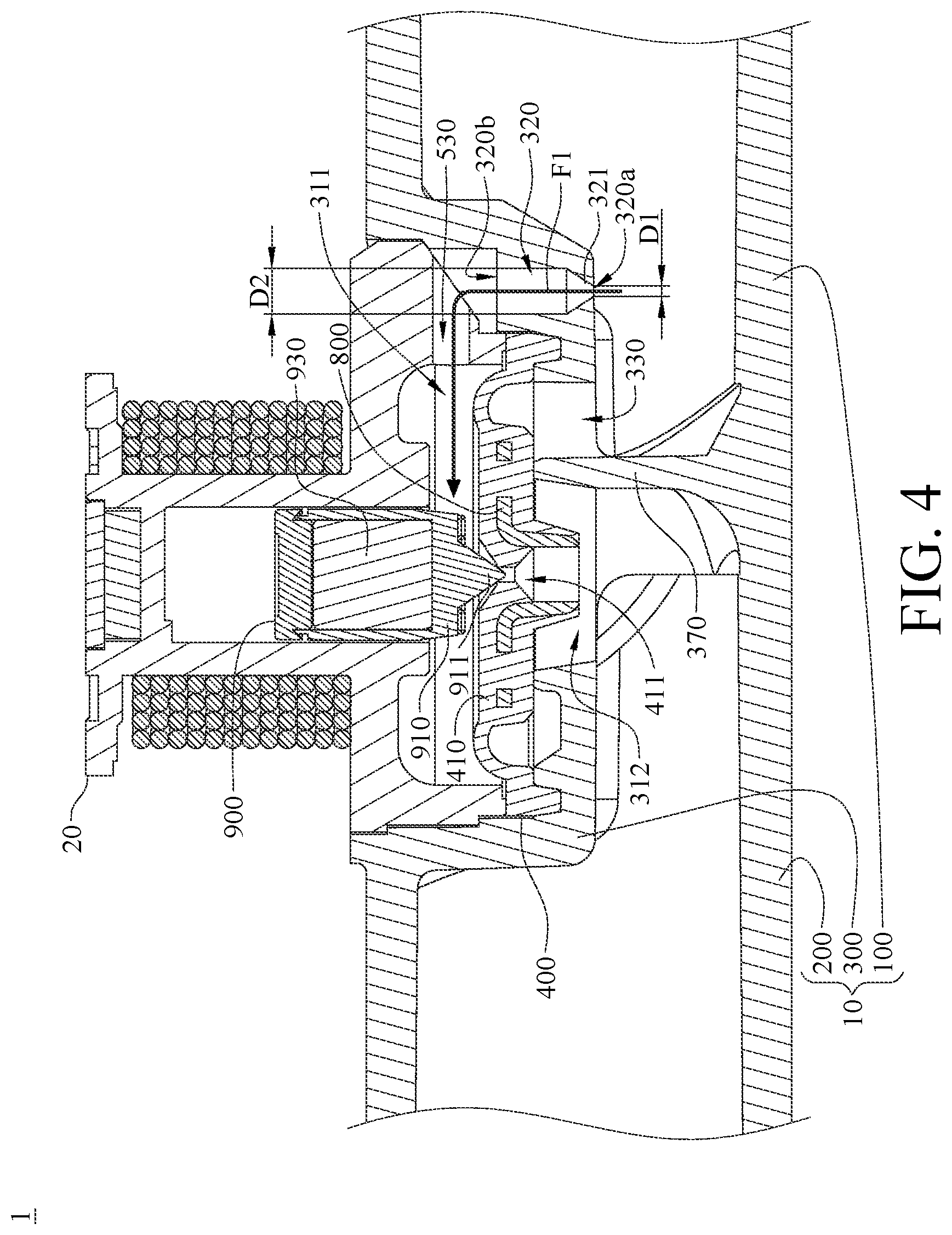 Patent US12492758 Figure 4 – Anti-blockage pipeline structure with valve