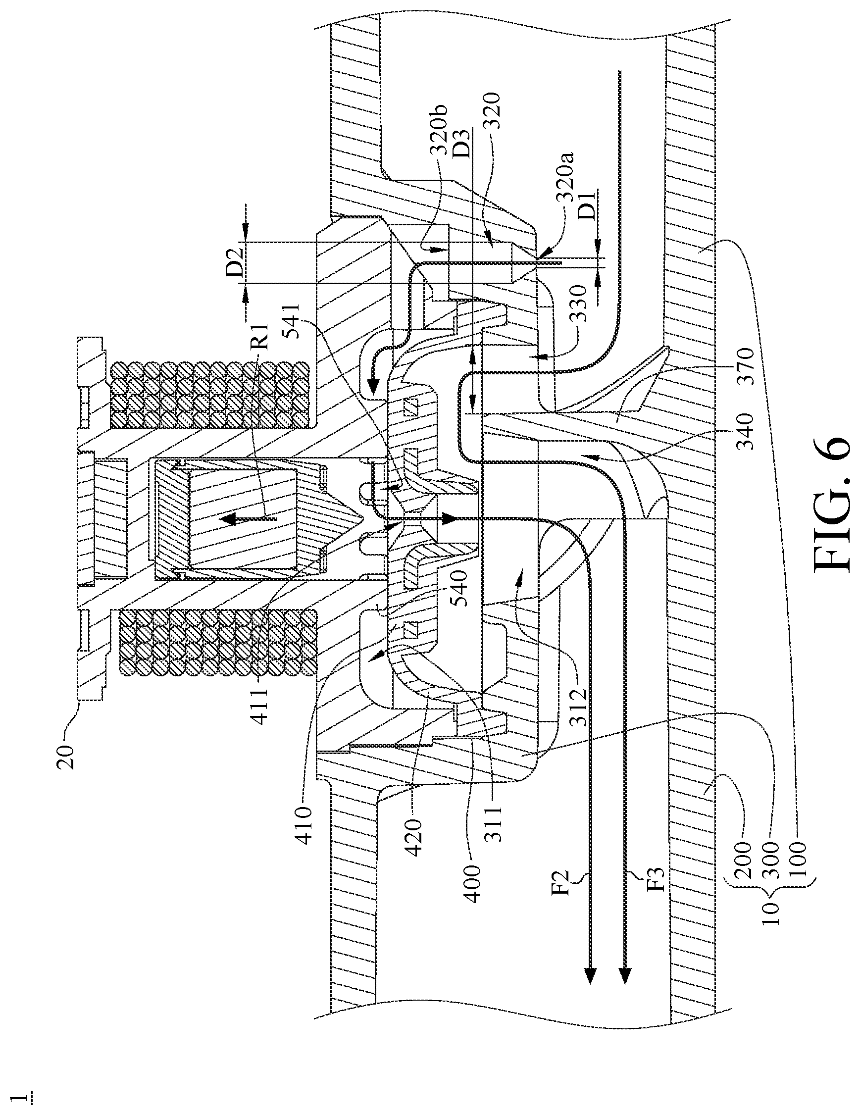 Patent US12492758 Figure 6 – Anti-blockage pipeline structure with valve