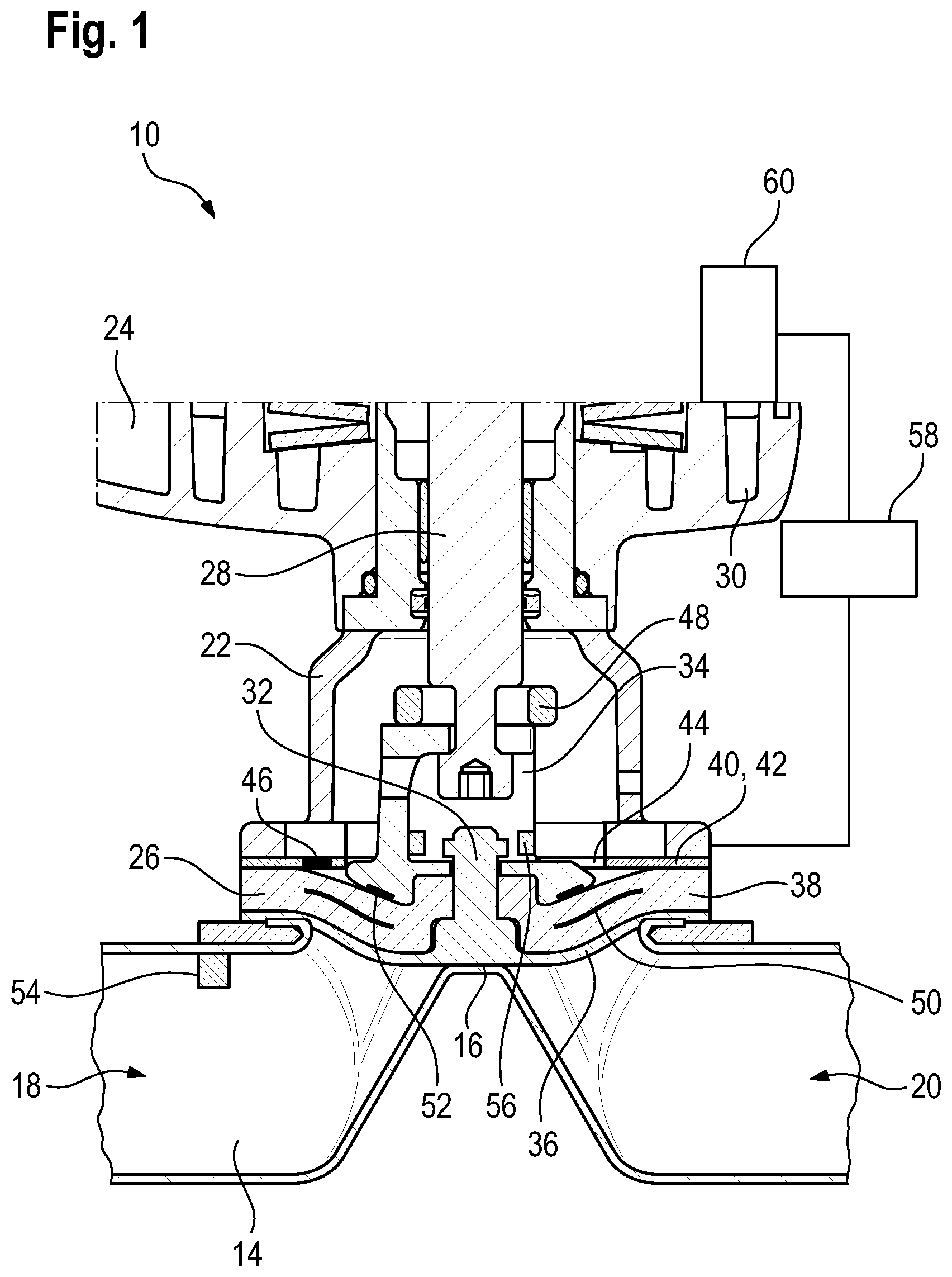 Patent US12492760 Figure 1 – Method of operating a diaphragm valve and diaphragm valve