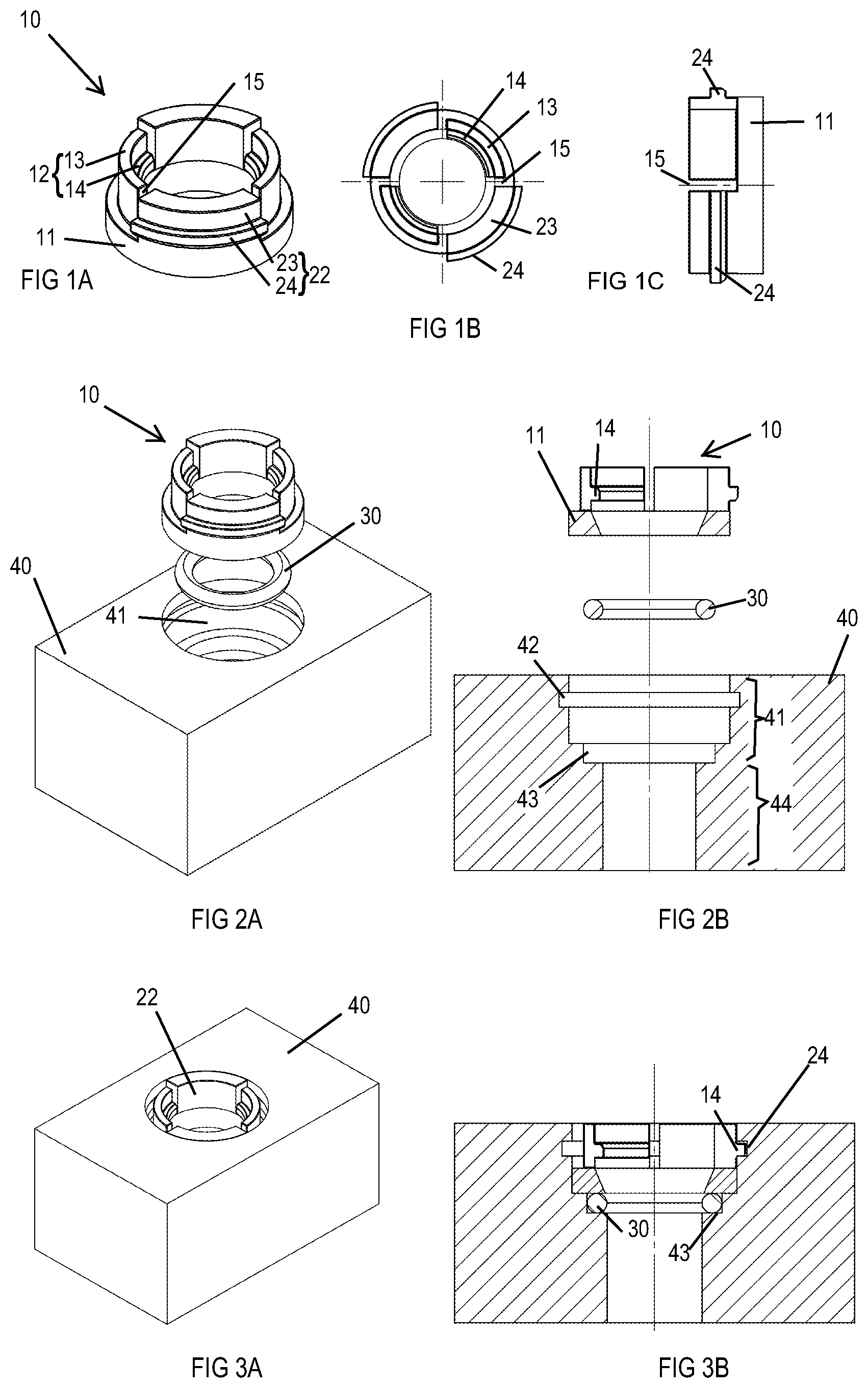 Patent US12492769 Figure 1 – Quick connector made of plastics