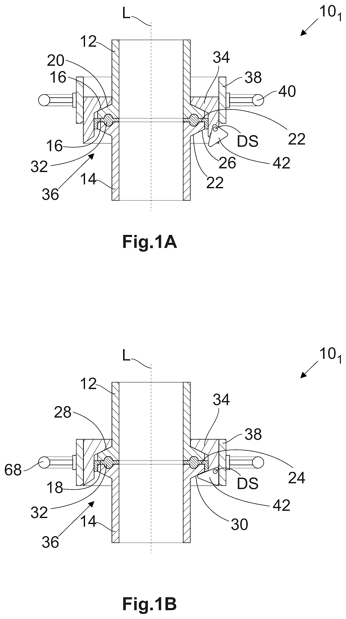 Patent US12492770 Figure 1 – Connecting device for connecting a first pipe end to a second pipe end