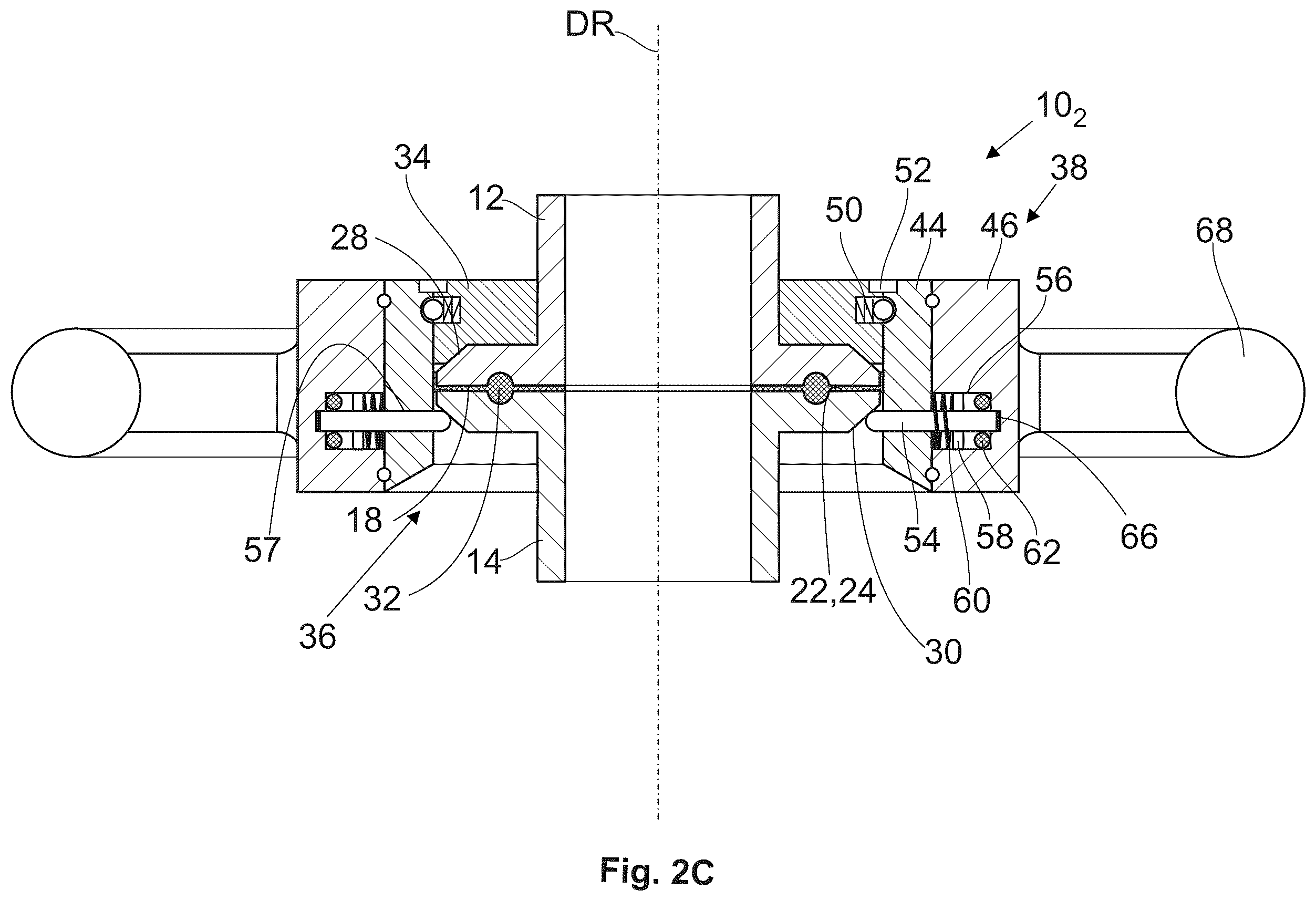Patent US12492770 Figure 4 – Connecting device for connecting a first pipe end to a second pipe end