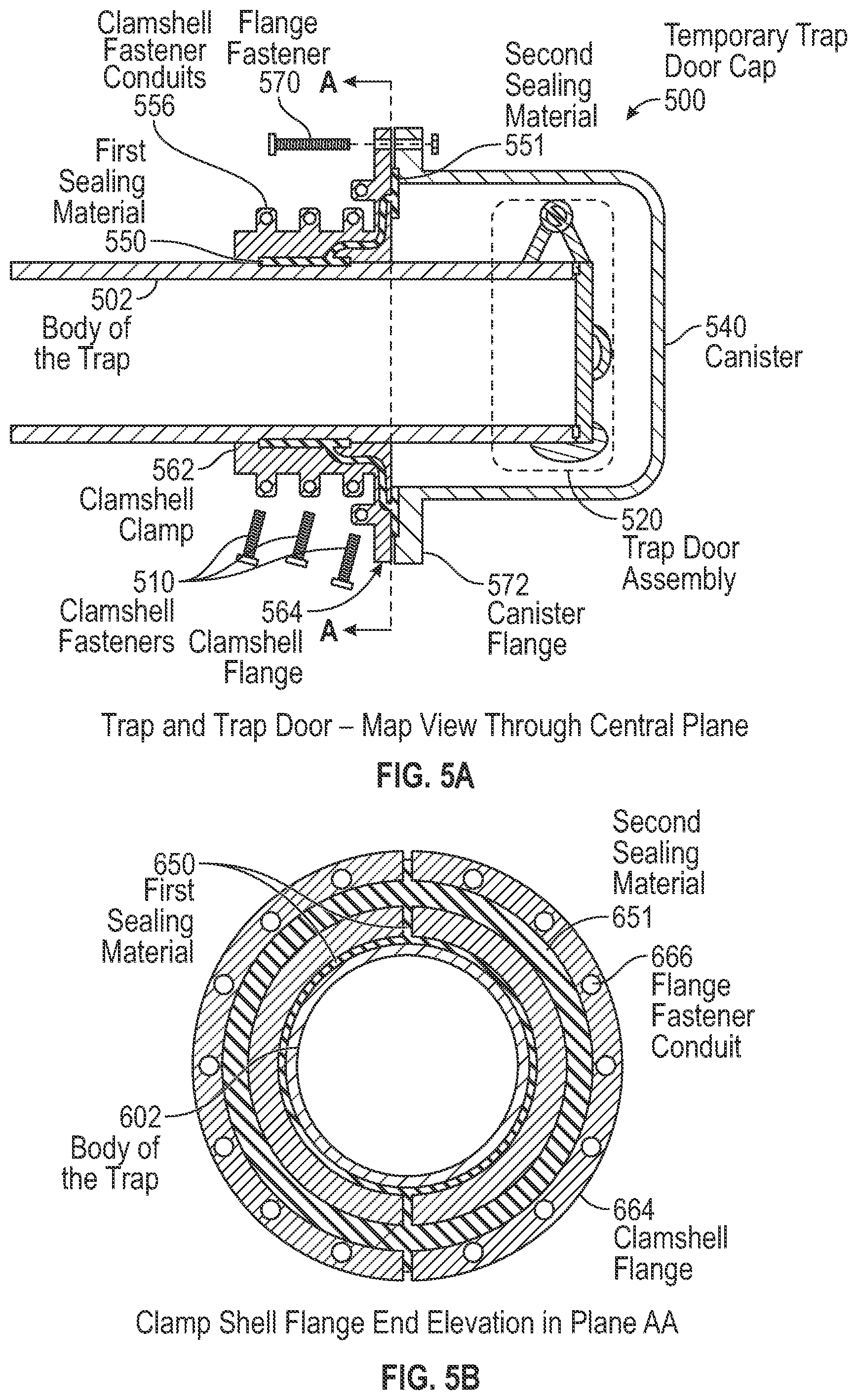 Patent US12492775 Figure 5 – Temporary trap door cap