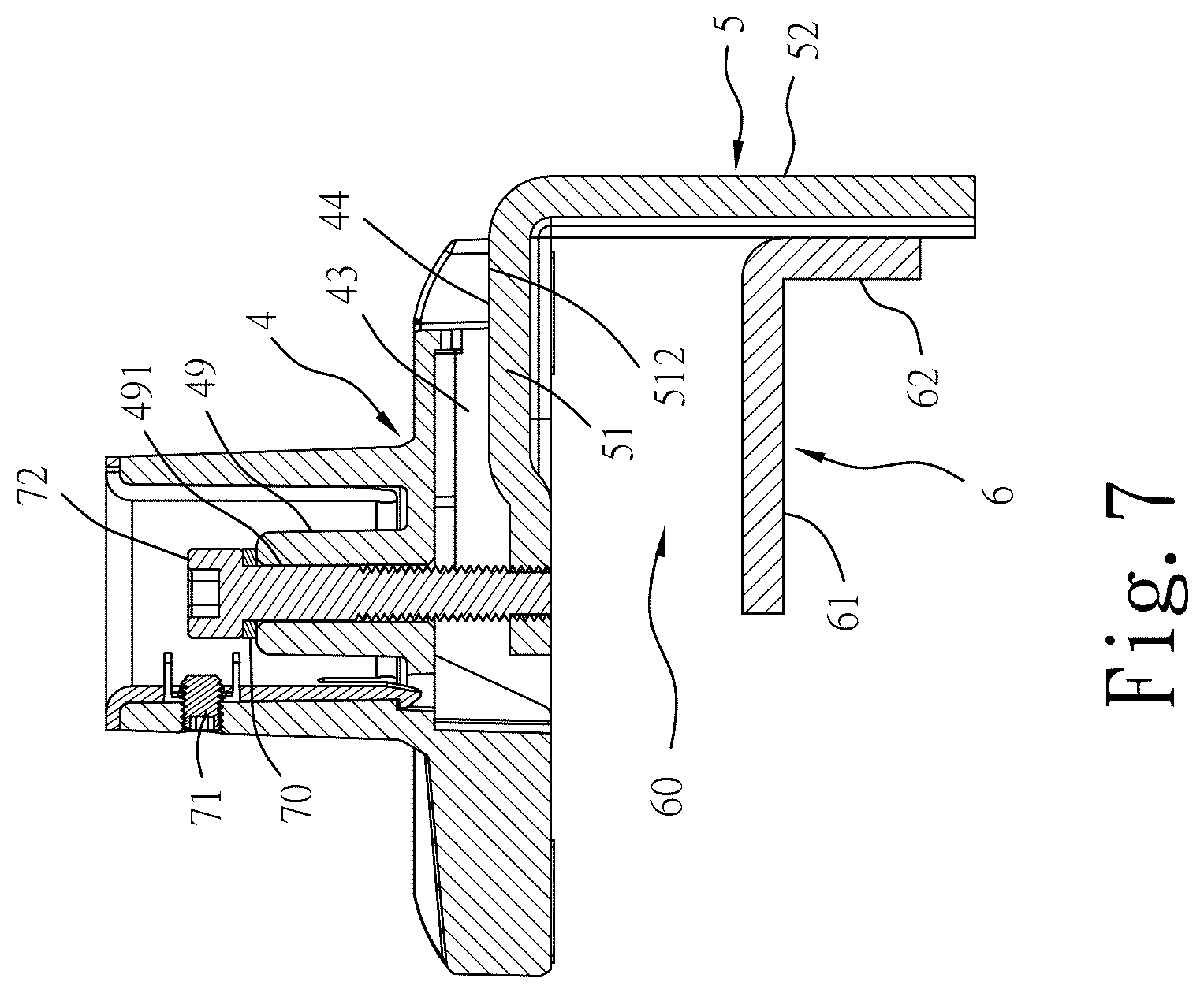 Patent US12492780 Figure 6 – Monitor stand base structure