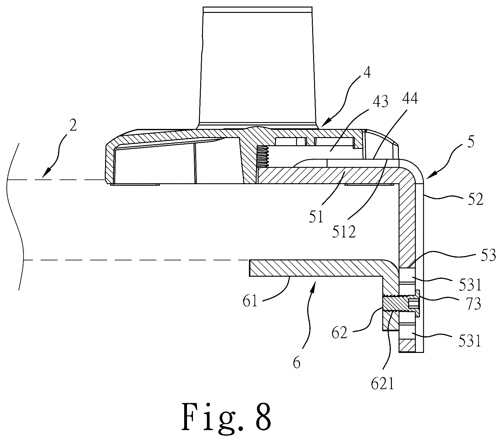 Patent US12492780 Figure 7 – Monitor stand base structure