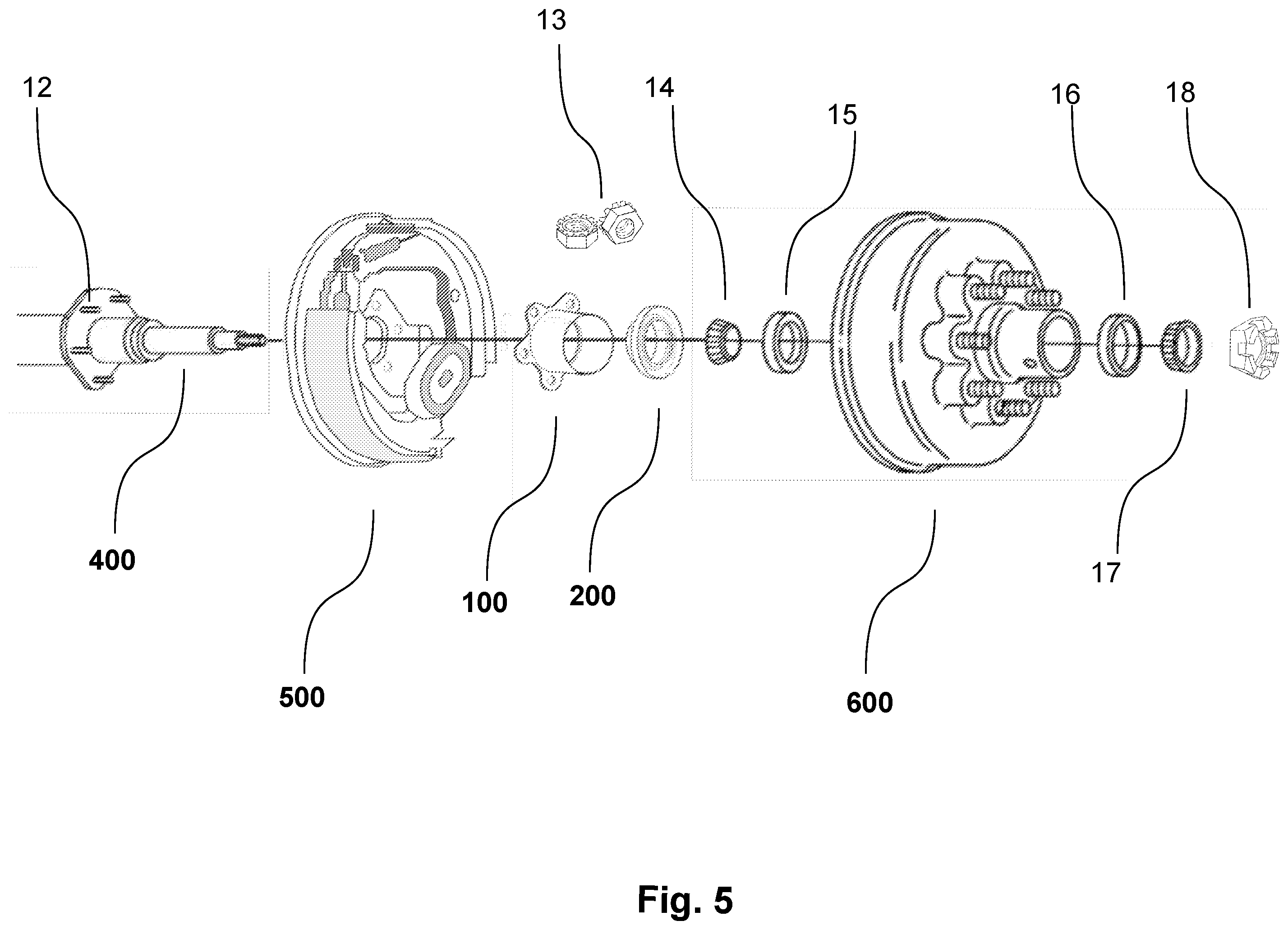 Patent US12492782 Figure 5 – Cup and seal system for trailer brakes