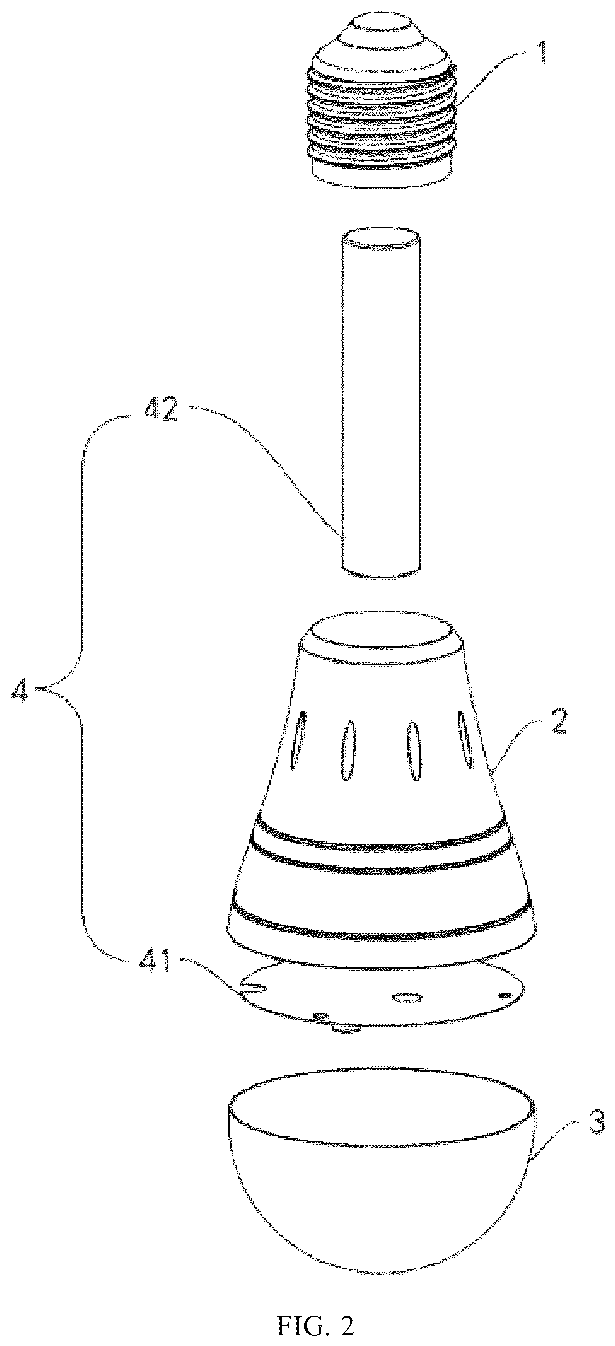 Patent US12492789 Figure 2 – Charging emergency light bulb
