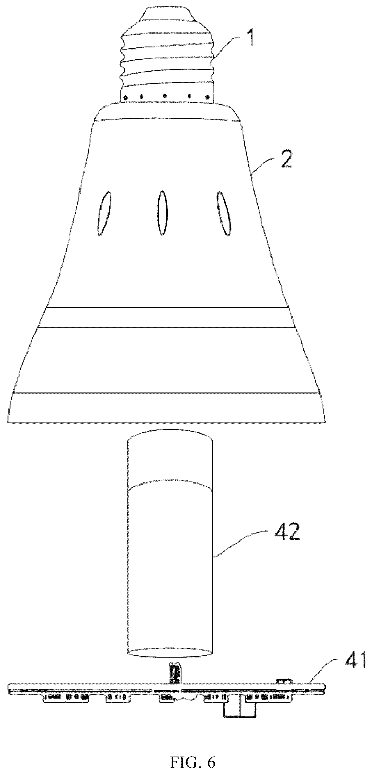 Patent US12492789 Figure 6 – Charging emergency light bulb