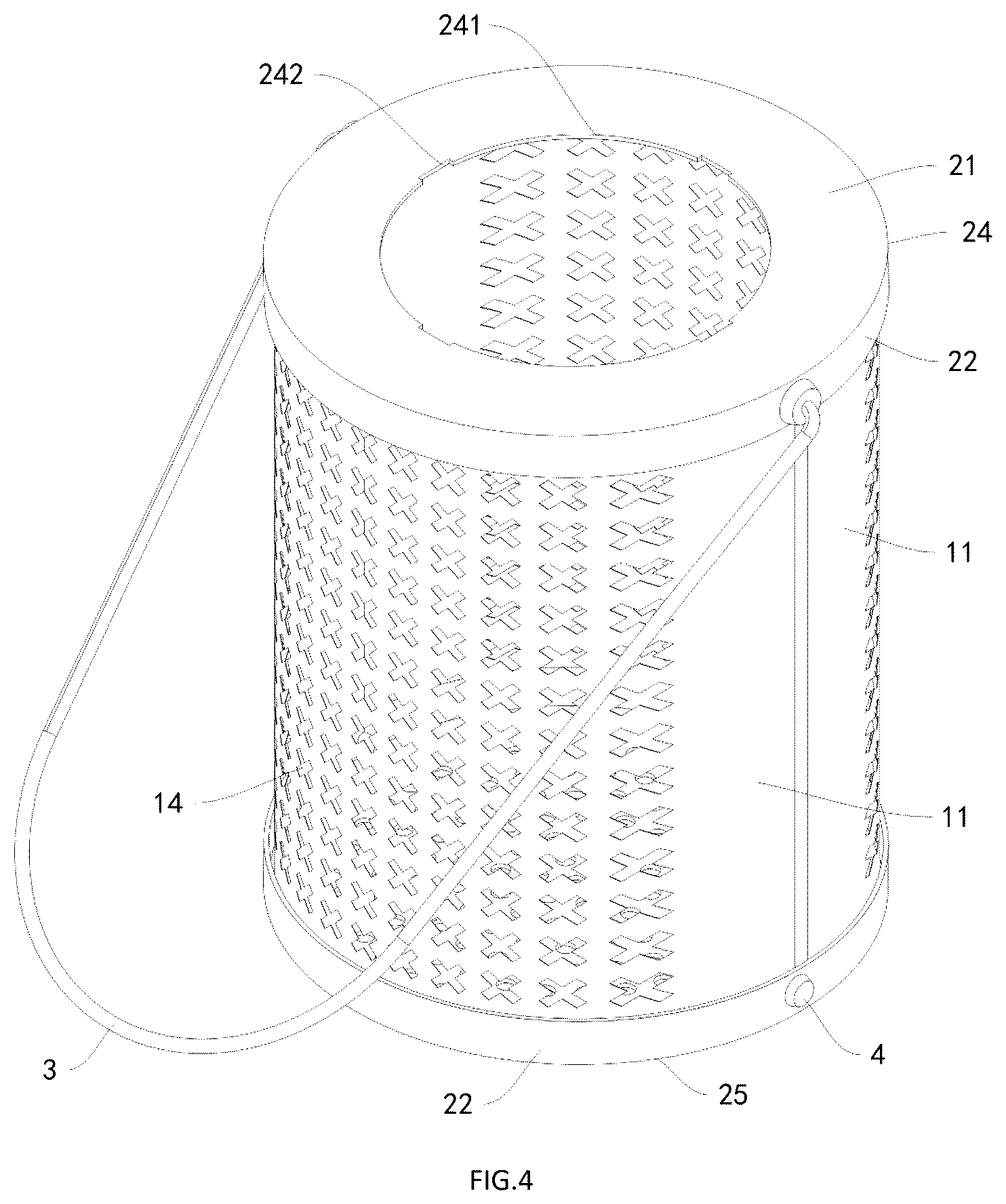 Patent US12492800 Figure 4 – Detachable and foldable assembled metal lamp shade