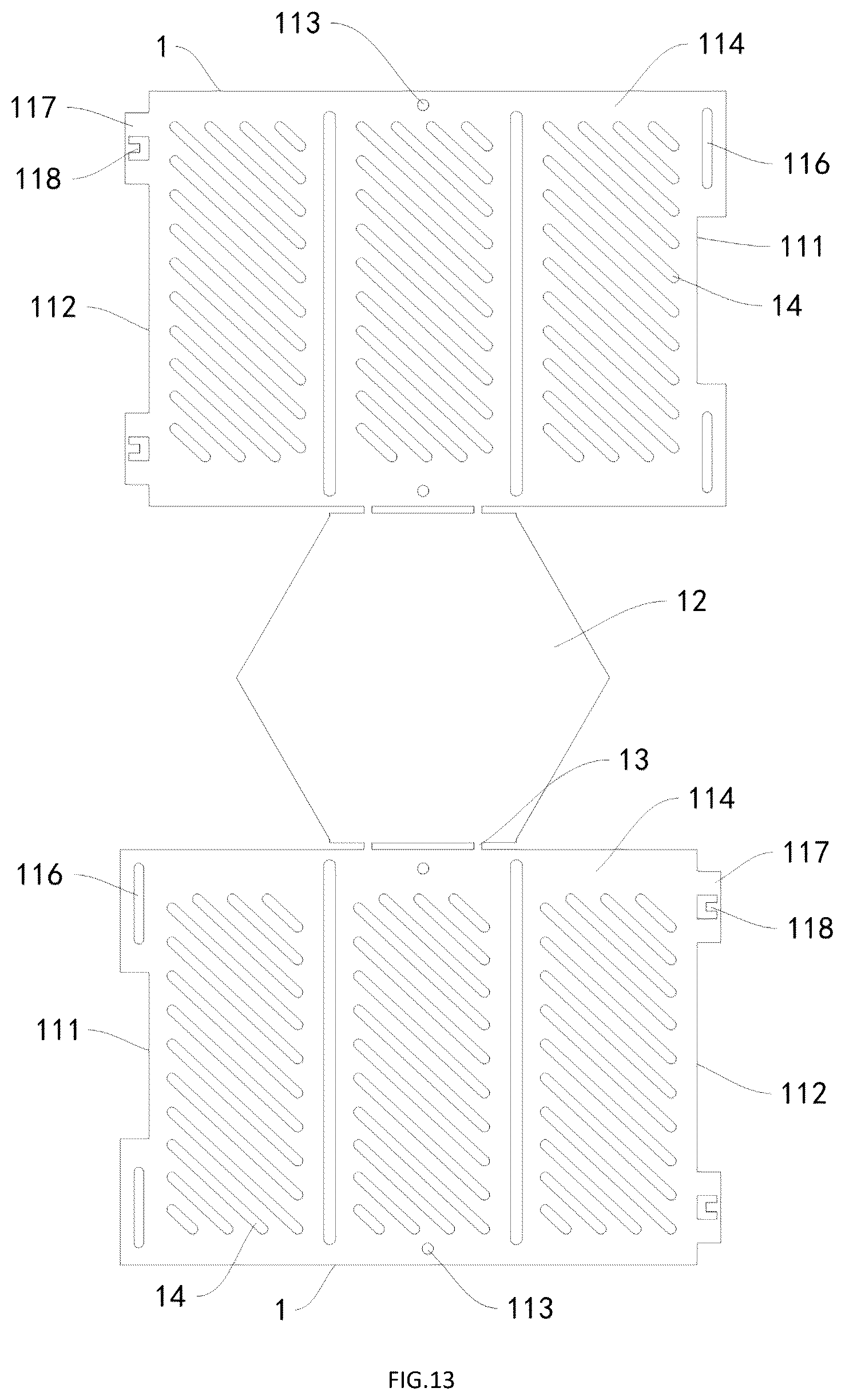 Patent US12492800 Figure 13 – Detachable and foldable assembled metal lamp shade