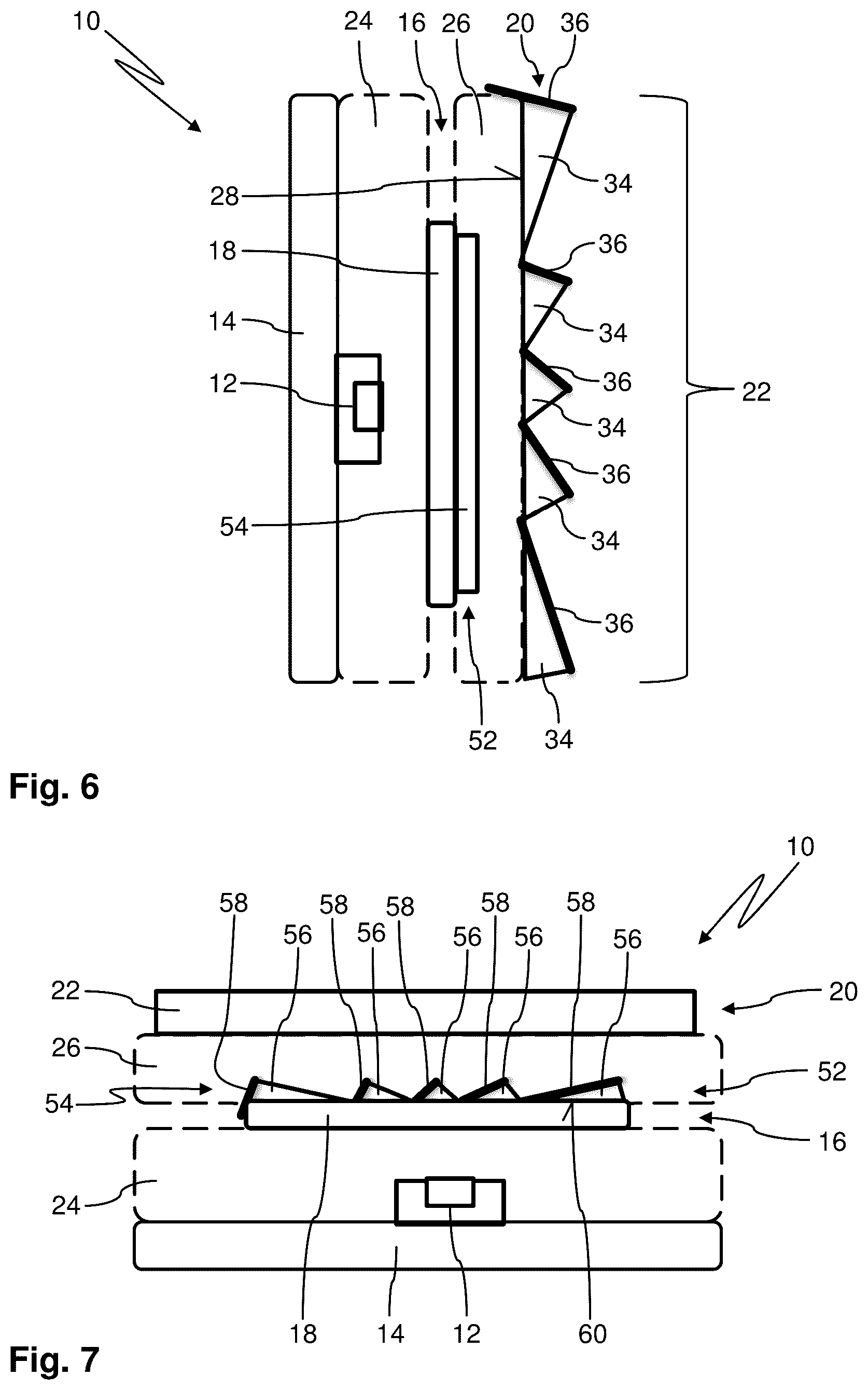 Patent US12492801 Figure 5 – Luminous film for radiating light in a directed manner