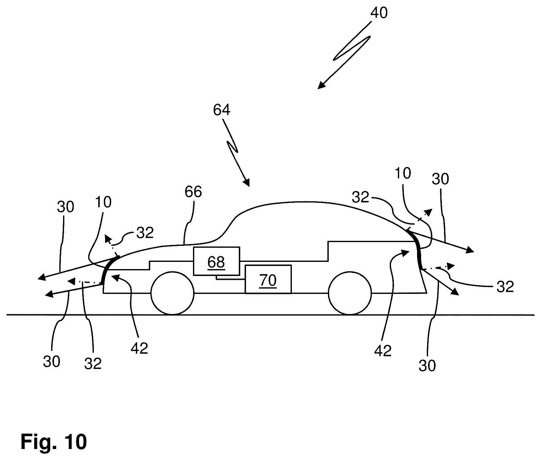Patent US12492801 Figure 8 – Luminous film for radiating light in a directed manner